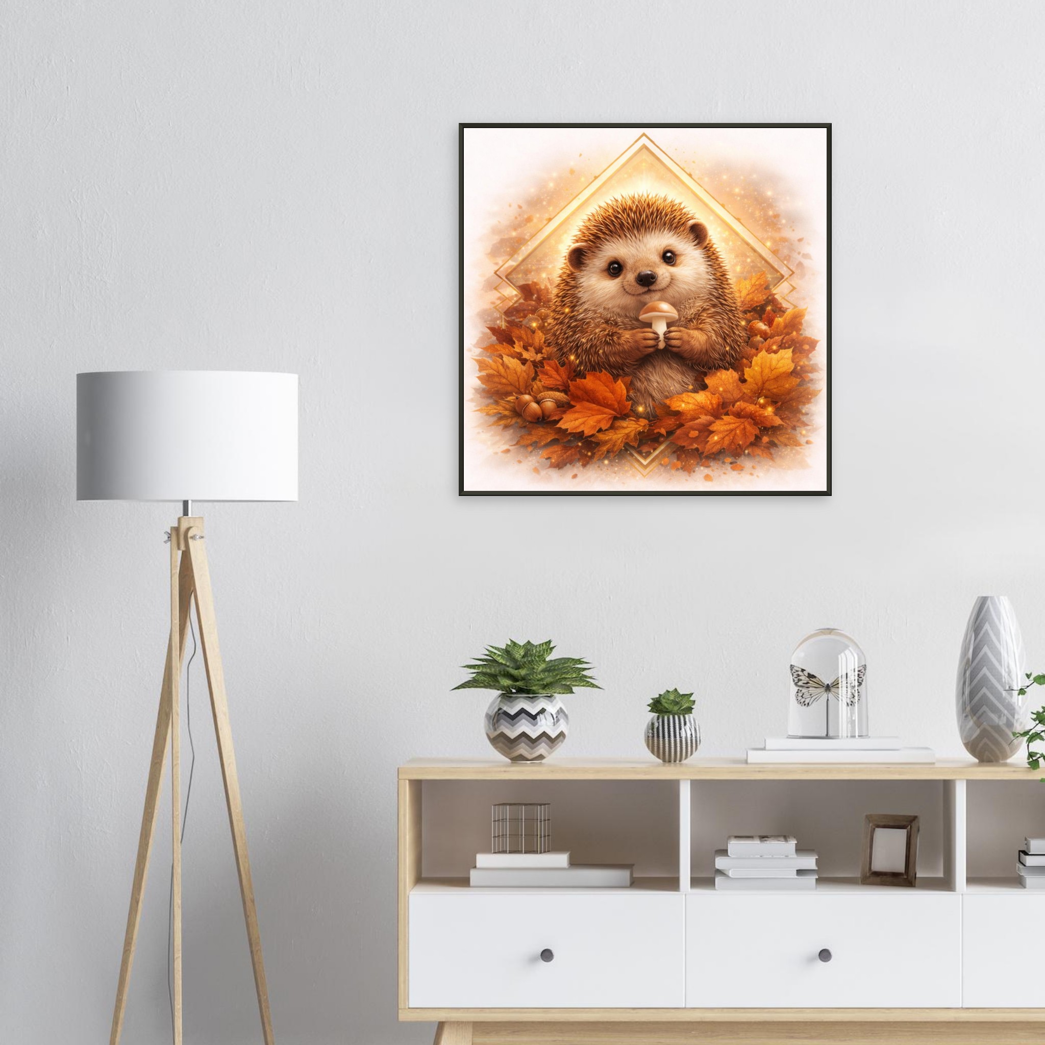 classic semi glossy paper metal framed poster, hedgehog 02607a5c-6235-48f1-81c7-9e9c68a1a15c