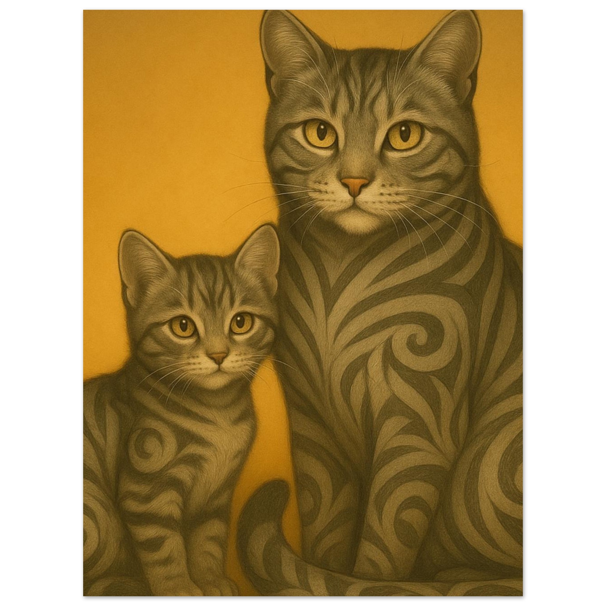classic semi glossy paper poster tabby cats 02698510-85f1-483a-9373-4eb17024c91e