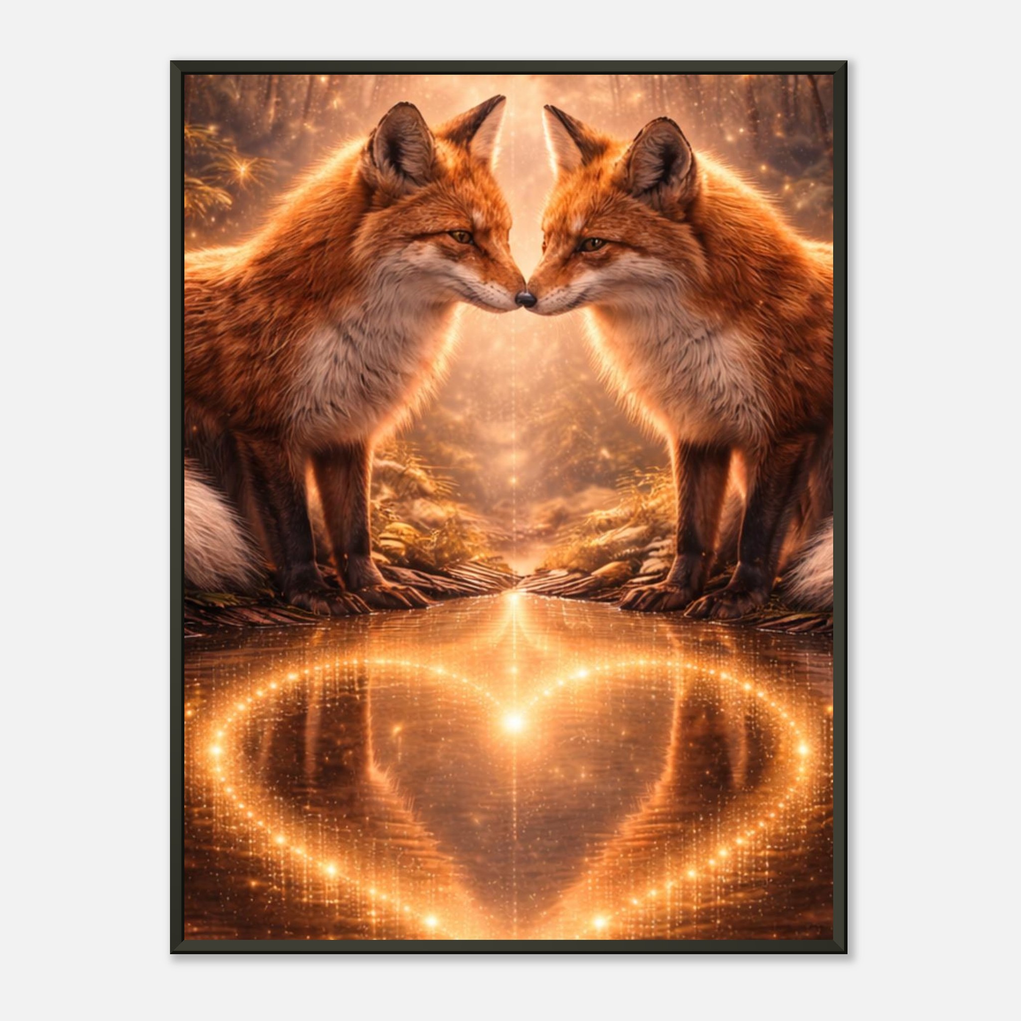 classic semi glossy paper metal framed poster fox pair 0280971b-882f-4784-acc0-d3aa996fcf98