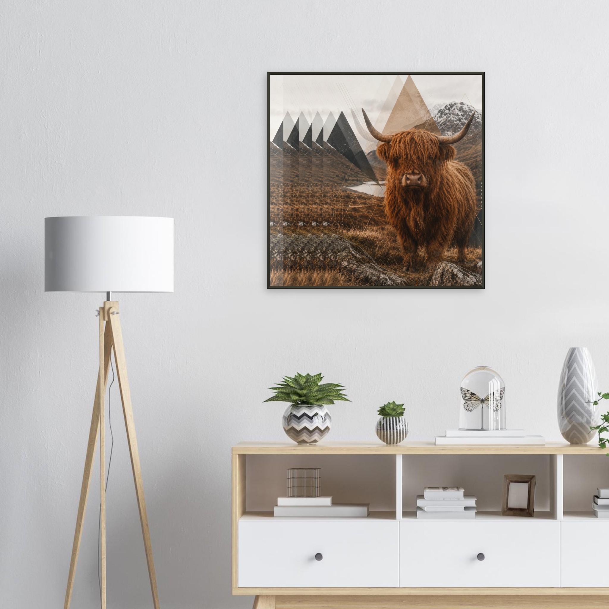 classic semi glossy paper metal framed poster highland cow 0499beb9-26a1-4dc5-a9ed-ea832ecc076c