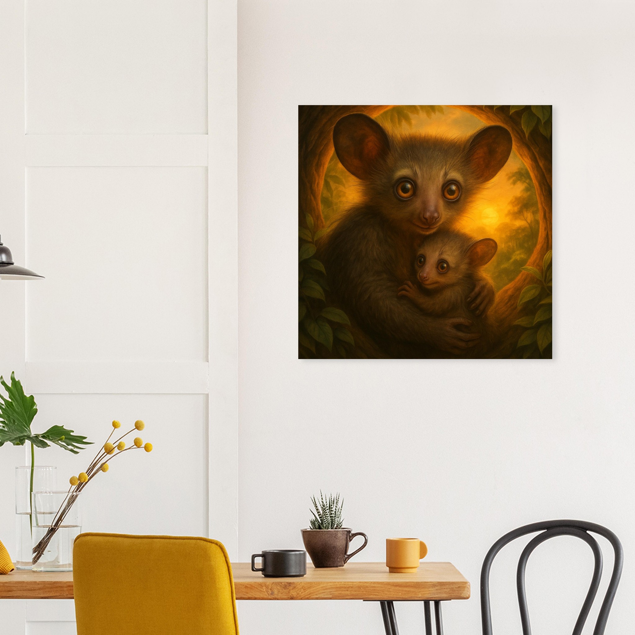 classic semi glossy paper poster aye aye mother and baby 0526a15b-6f19-412f-9c84-3a3bc42c86f1