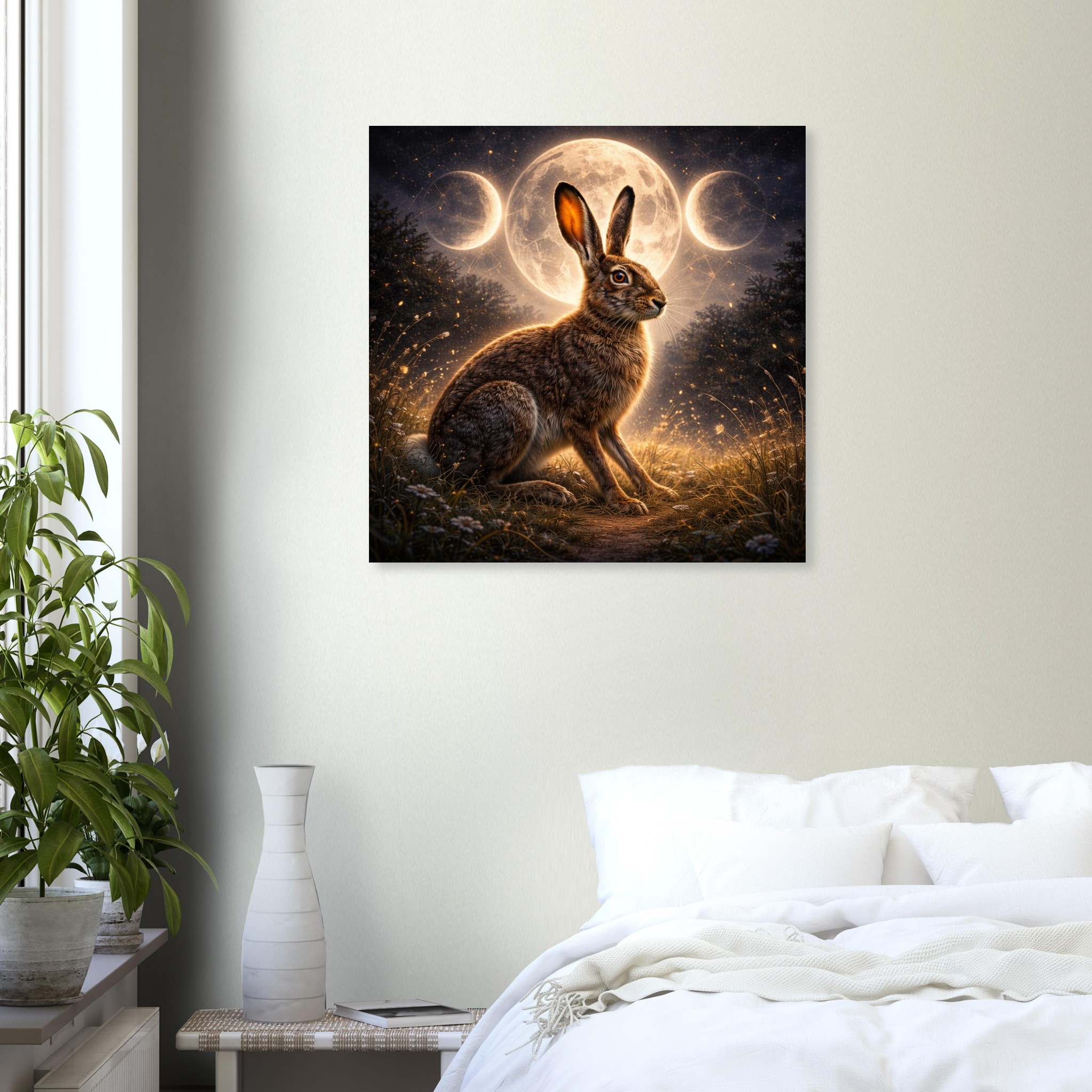 classic semi glossy paper poster moonlit hare 06427491-05c5-4e28-9adf-d9a2d7763c91