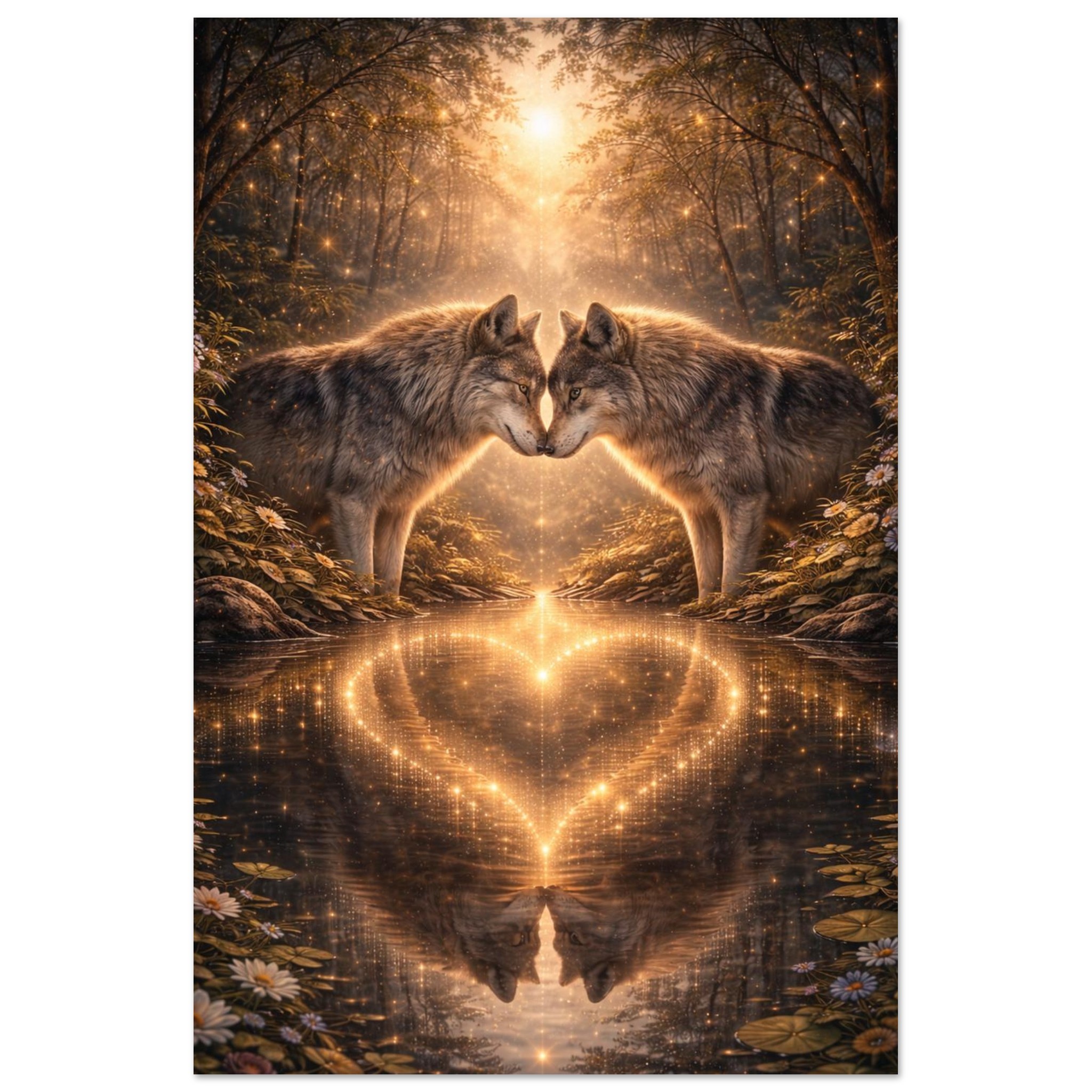 classic semi glossy paper poster, wolf couple 065a7abd-af8b-4489-a2ab-a03b68c70fe1