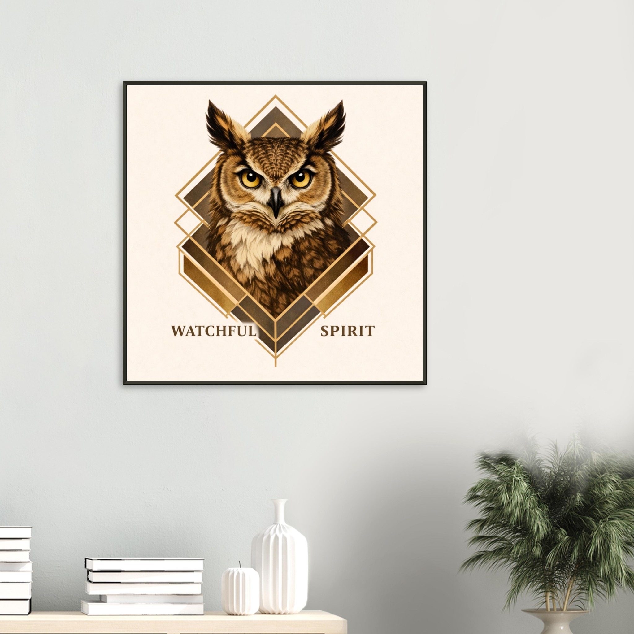 classic semi glossy paper metal framed poster owl wall art 06ba9926-2b13-4129-8f96-96896bfa8b98