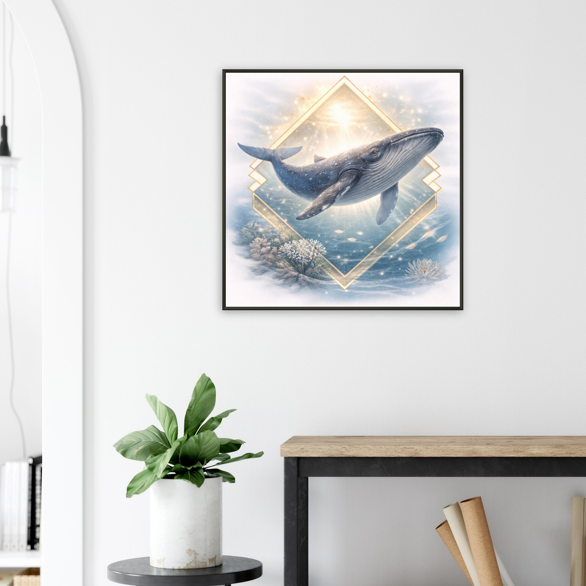 classic semi glossy paper metal framed poster whale art 09d6da21-9f6a-4809-bdf8-0e1e437bb7d6