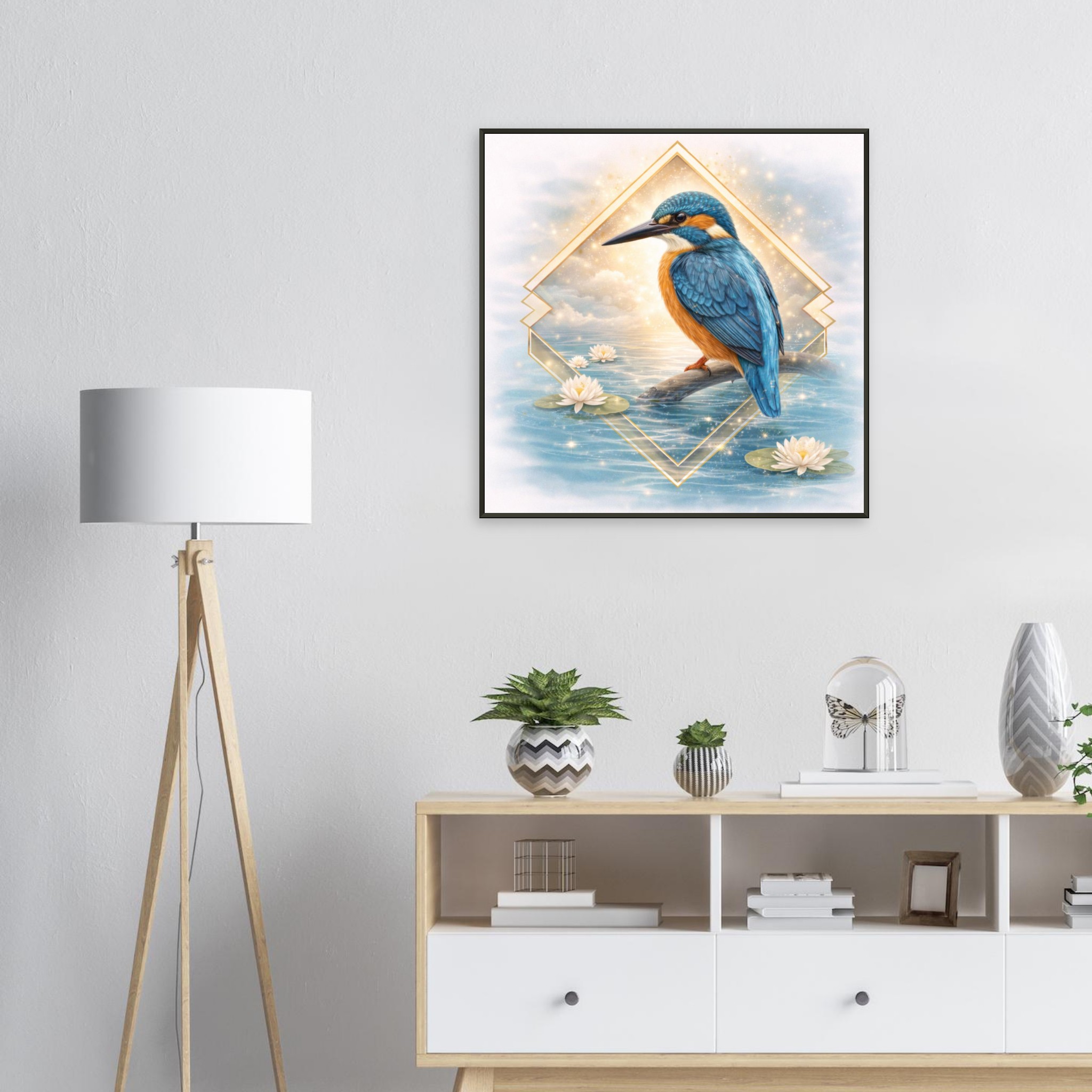 classic semi glossy paper metal framed poster, kingfisher 0c5d8125-e685-42f0-91b6-c2fe92948736