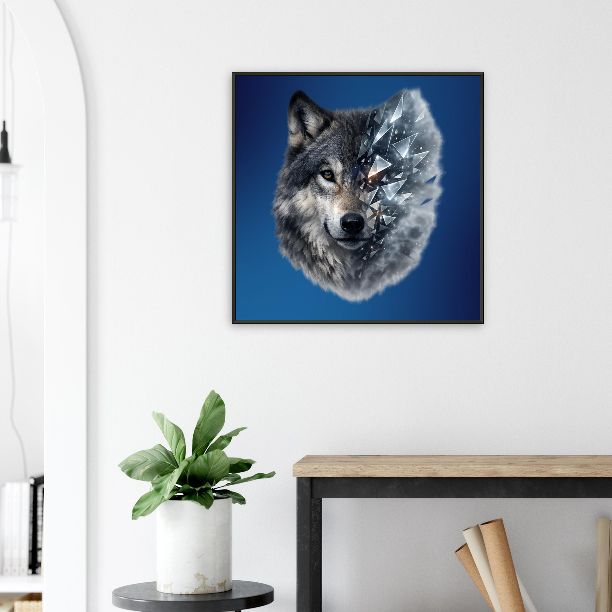 classic semi glossy paper metal framed poster wolf 0f135859-76b8-4595-bc64-faa17fc8937a