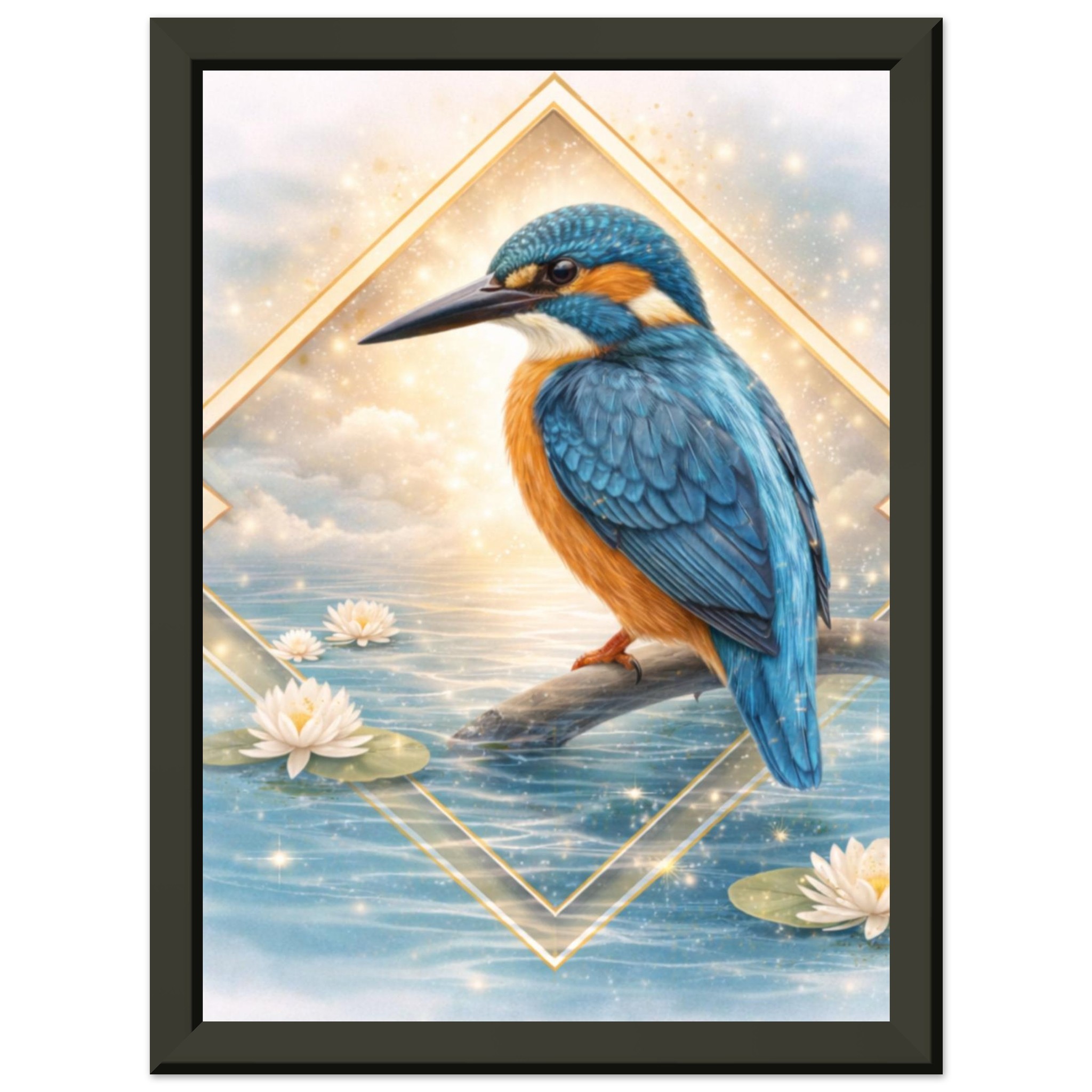 classic semi glossy paper metal framed poster, kingfisher 1108712c-7bb4-4e5e-acb0-1c6db558a179
