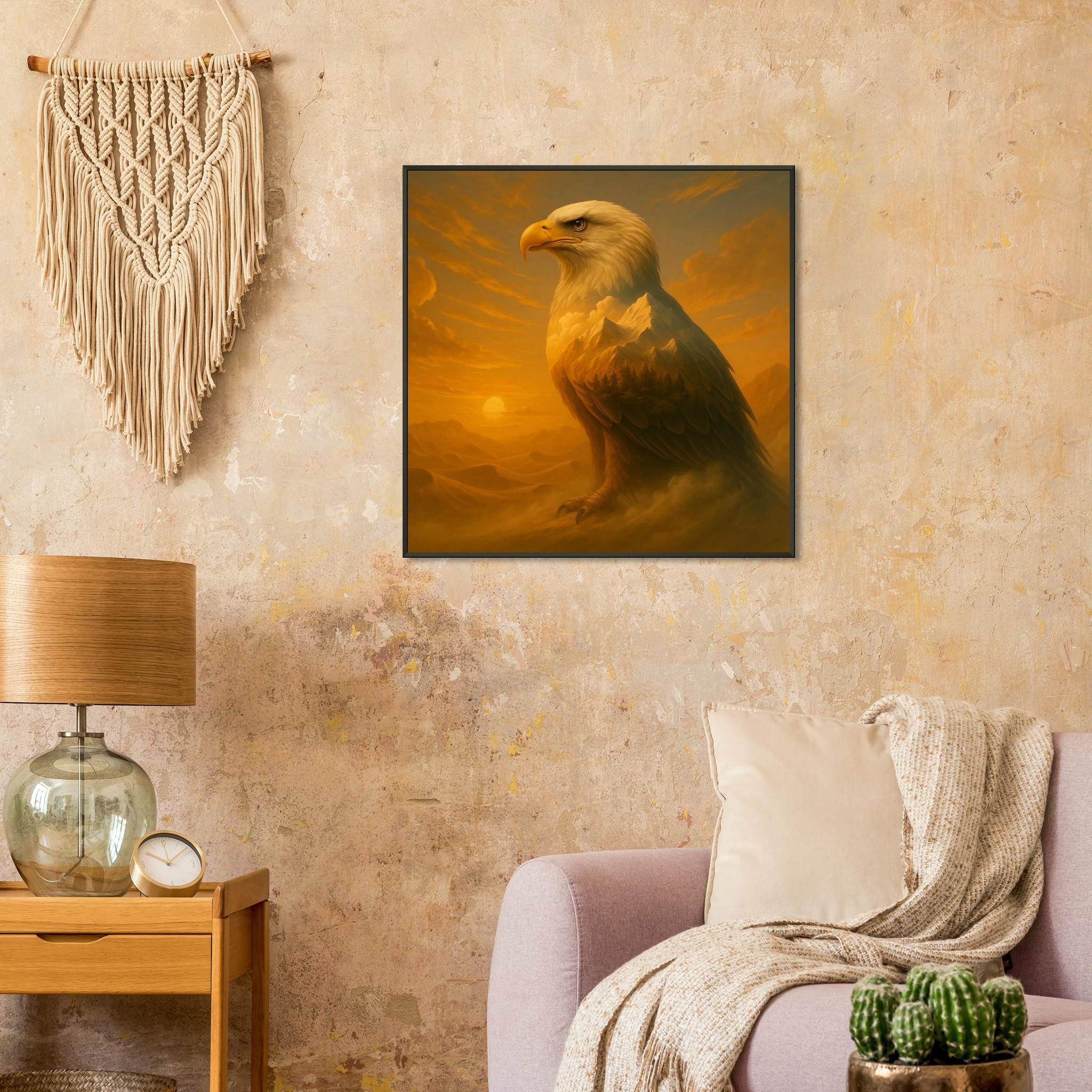 classic semi glossy paper metal framed poster, bald eagle 13d2edec-3045-4c92-8313-da1b2e17064b