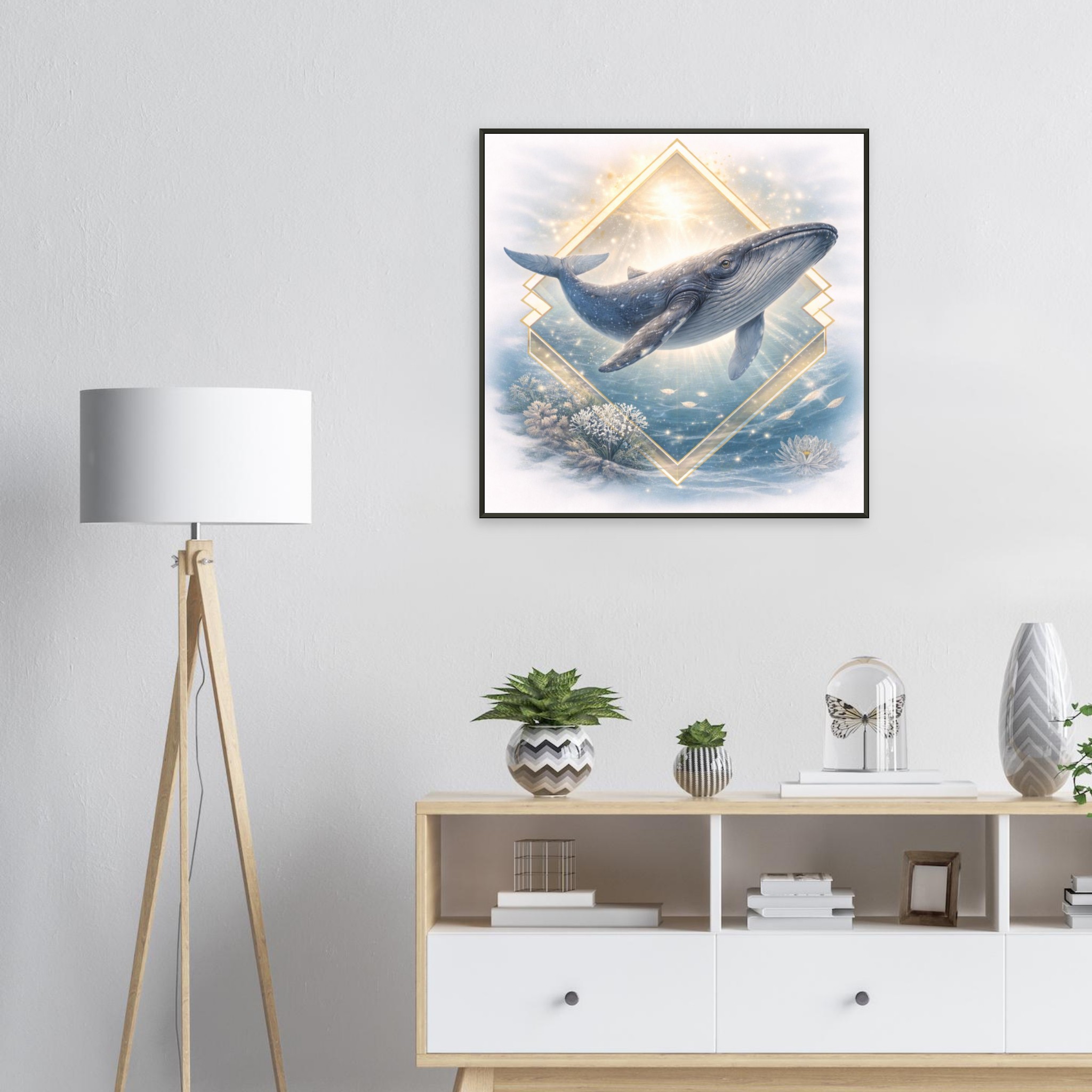 classic semi glossy paper metal framed poster whale art 14696714-756f-4809-8f88-62b610100eba