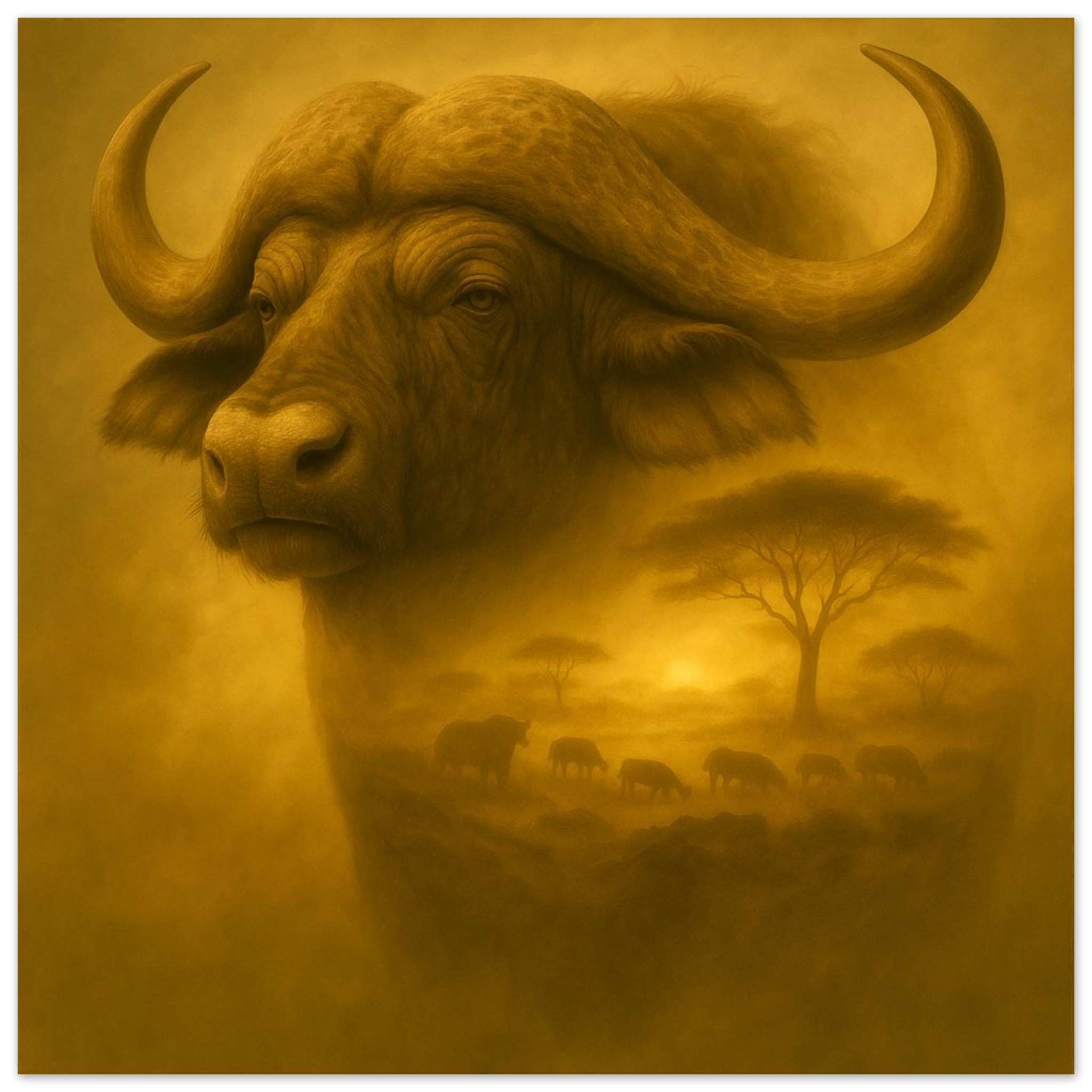 classic semi glossy paper poster african buffalo 17493748-6c85-4b72-a4e7-9ec42e1170ee