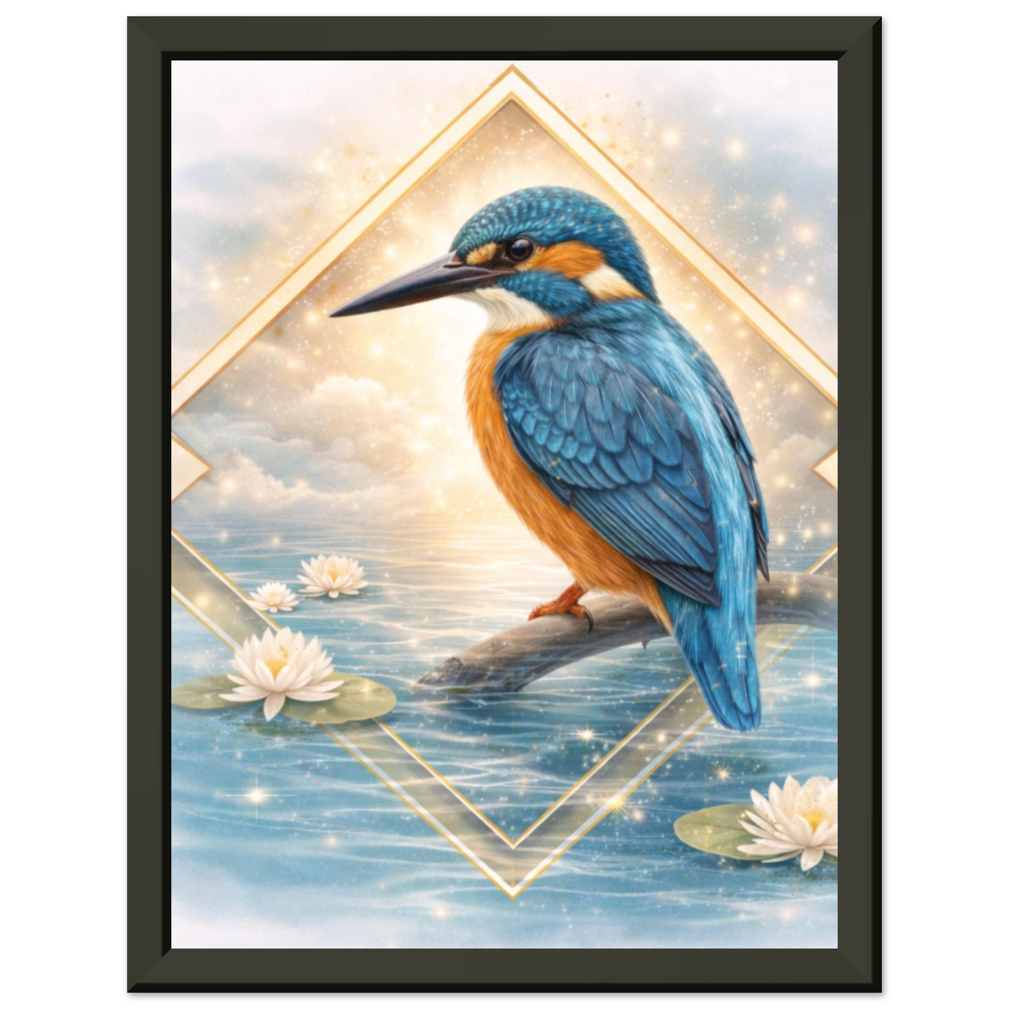 classic semi glossy paper metal framed poster, kingfisher 1864bc7e-e41b-481d-a7f3-ec2e0bfebb26