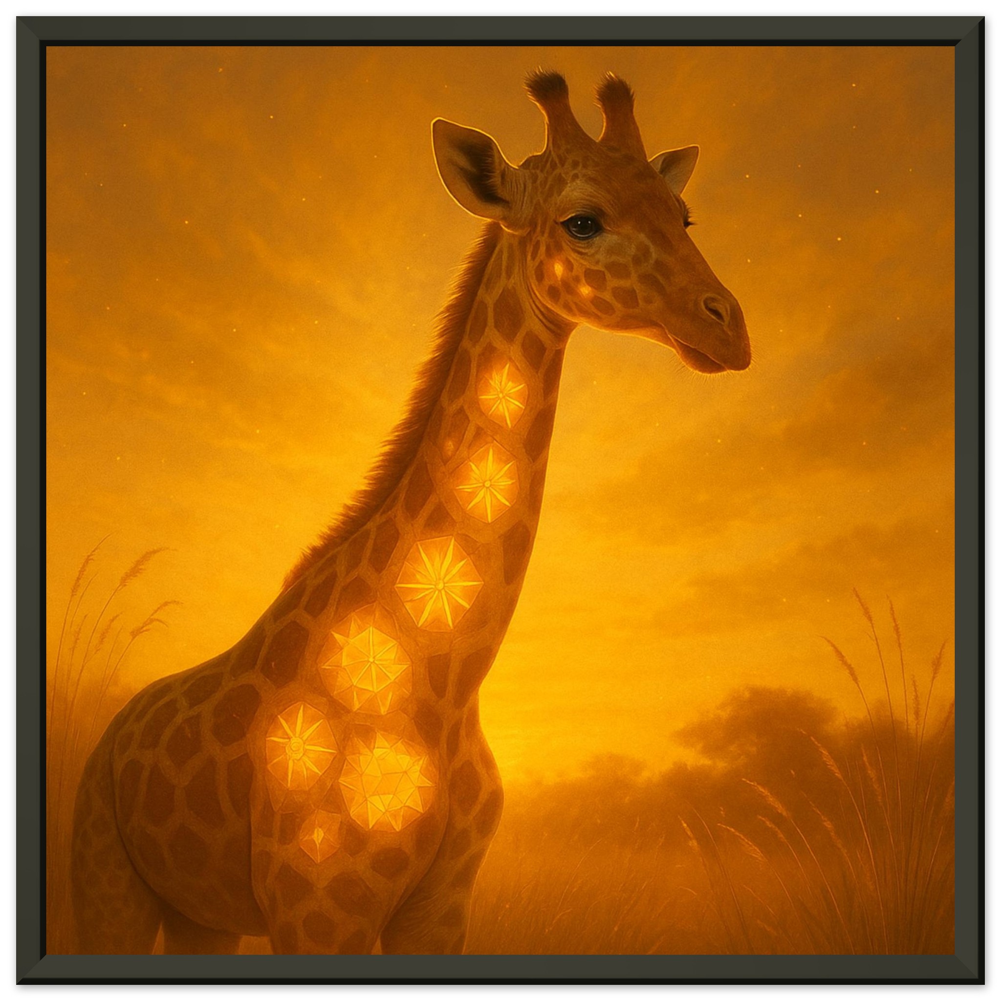 classic semi glossy paper metal framed poster giraffe 19165213-f01d-4430-b322-5ba04f21c799