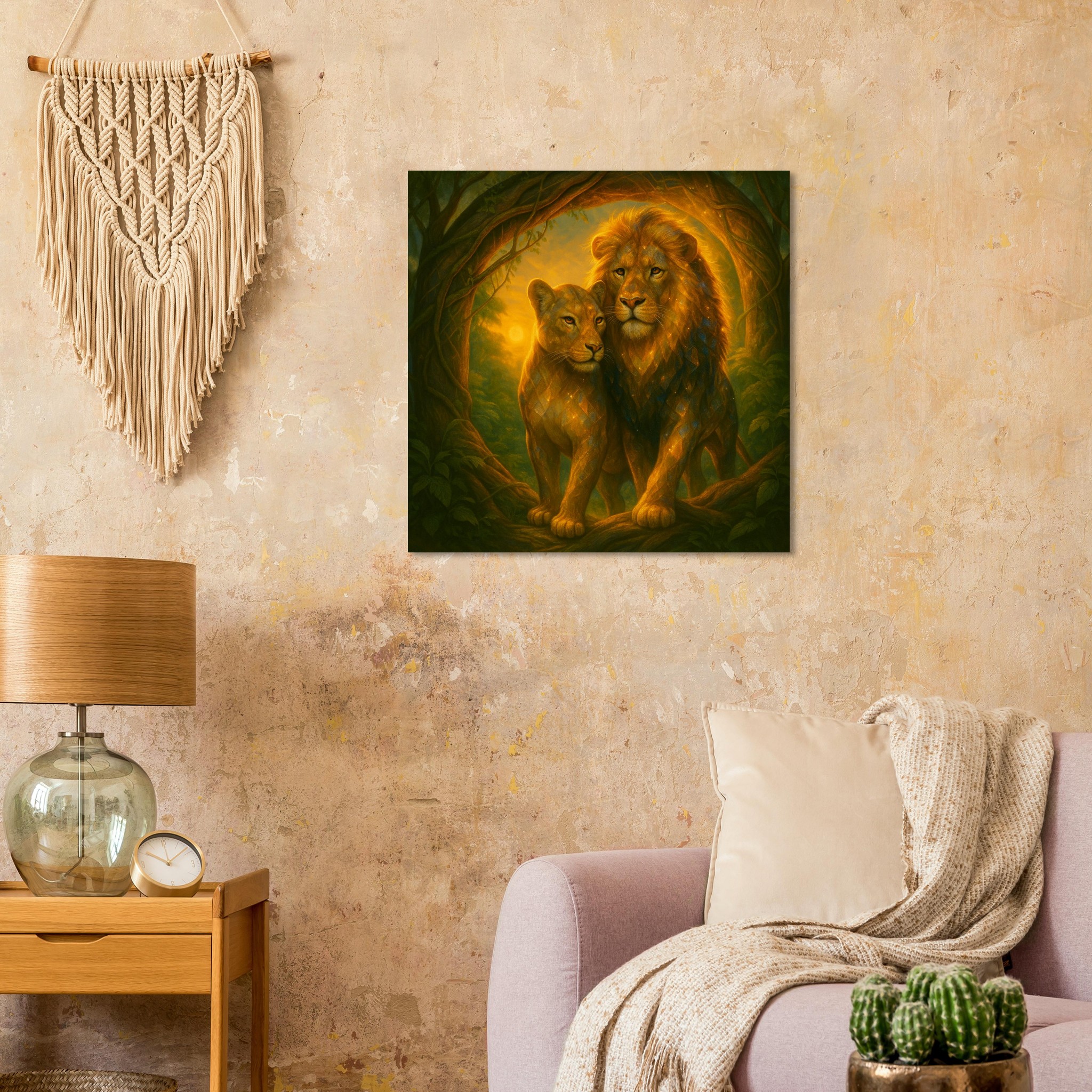 classic semi glossy paper poster, tiger pair 1fe44a3a-a244-4c89-8a66-af5128ce1772