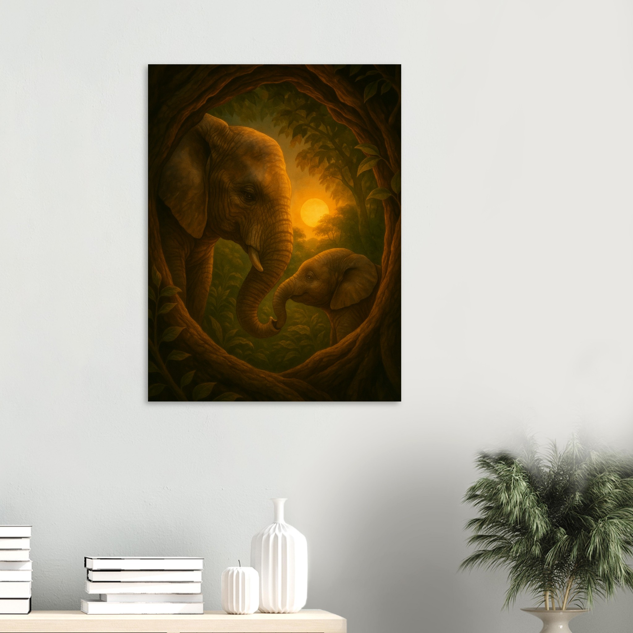 classic semi glossy paper poster elephant and calf 212aee8b-a164-4ddd-af7e-6aef1bc1645b