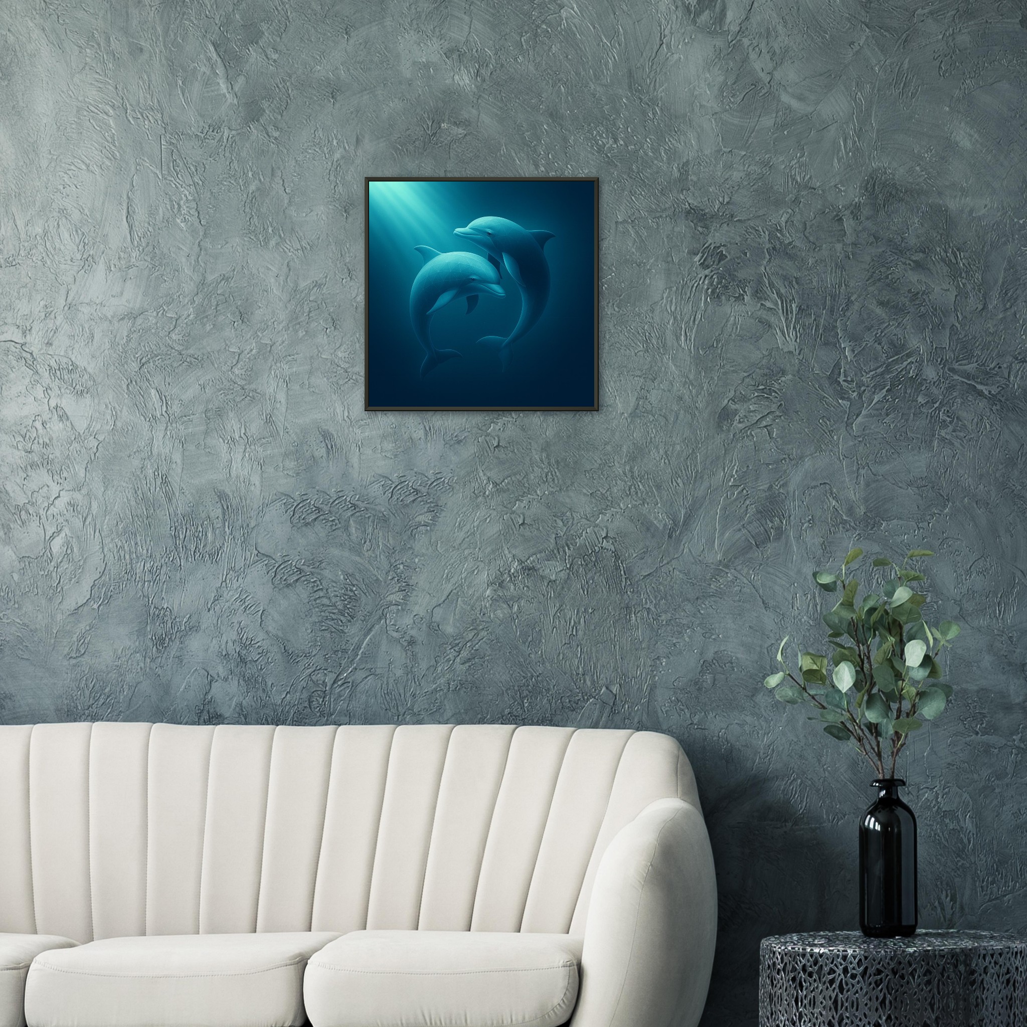classic semi glossy paper metal framed poster dolphins 23db72d2-dc32-4e3b-8863-050c380917e5