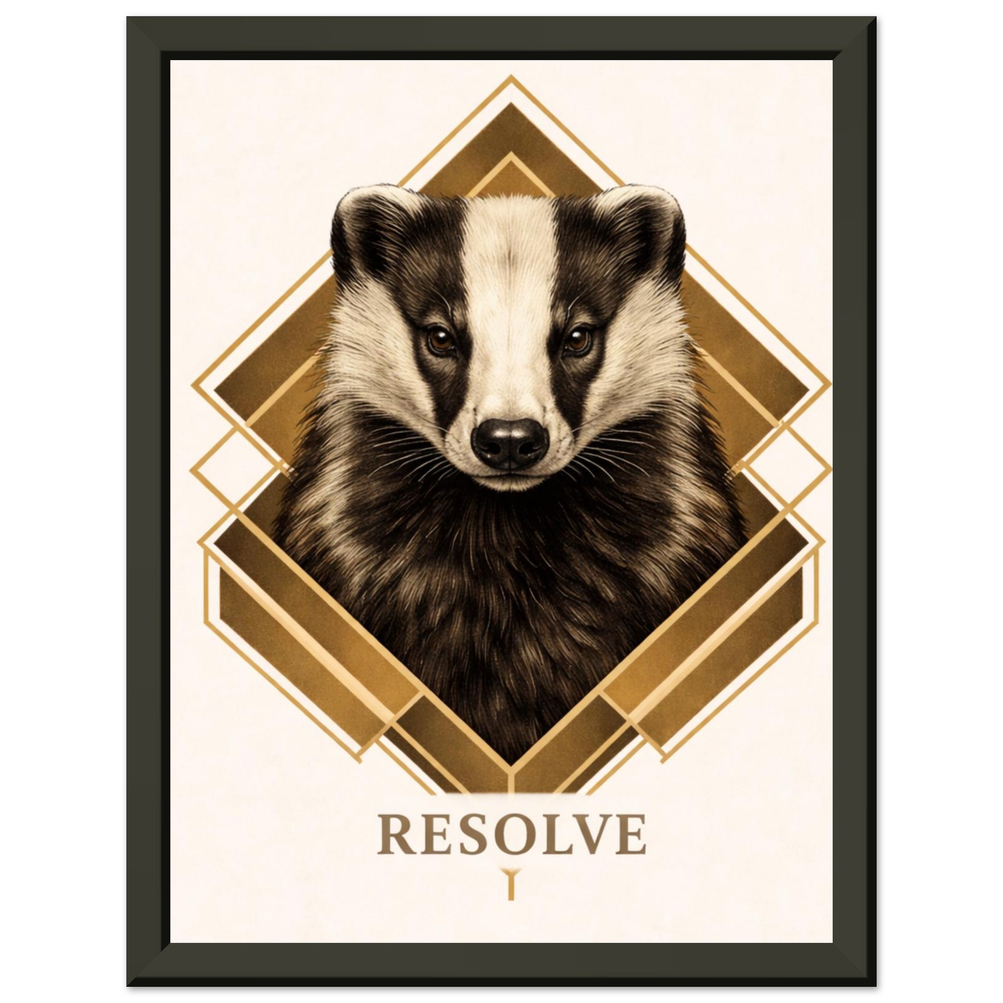 classic semi glossy paper metal framed poster badger wall art 247ca422-6107-4651-a4b7-301965adf2fb