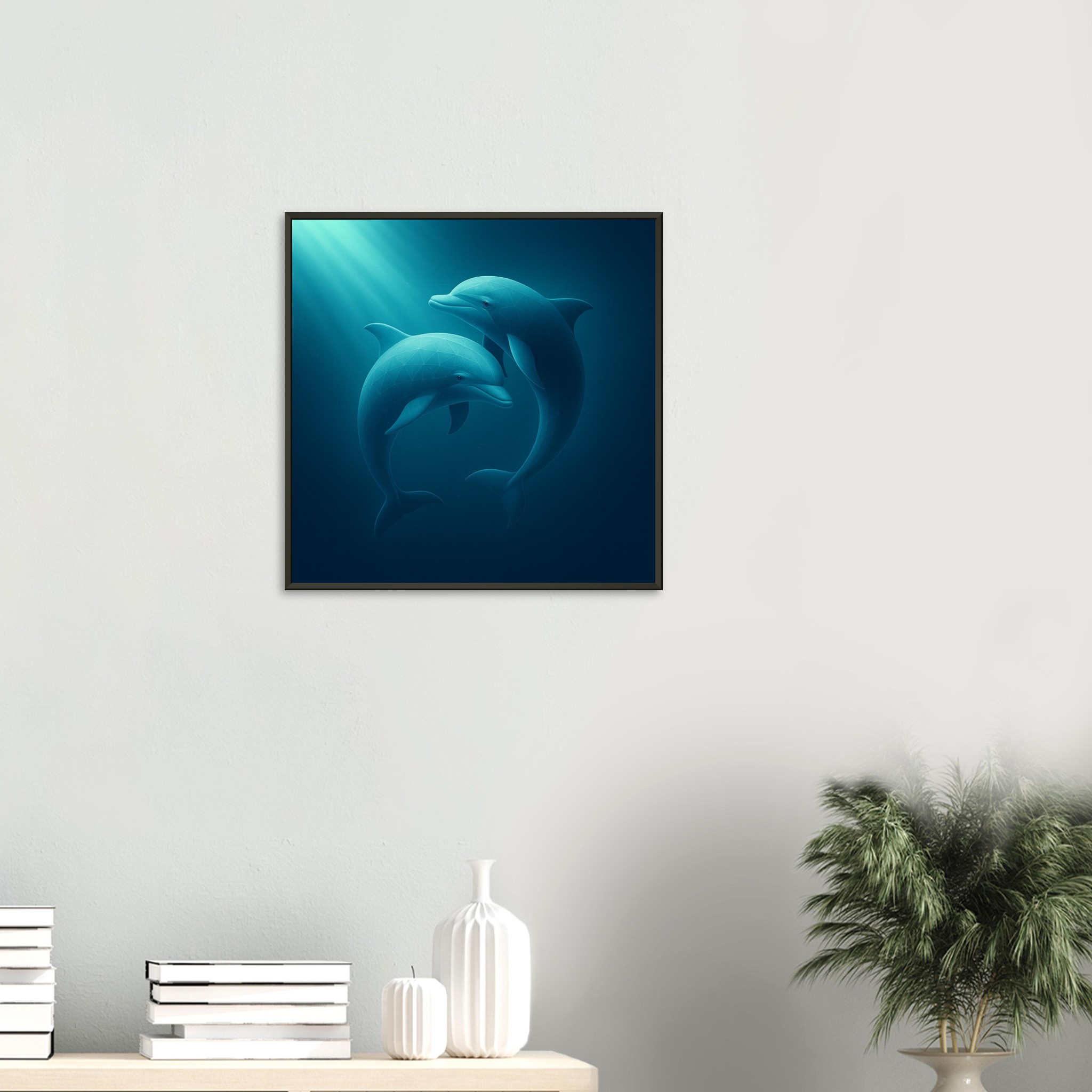 classic semi glossy paper metal framed poster dolphins 25cd16ca-3626-401e-ac41-d3aa0c6c4db4