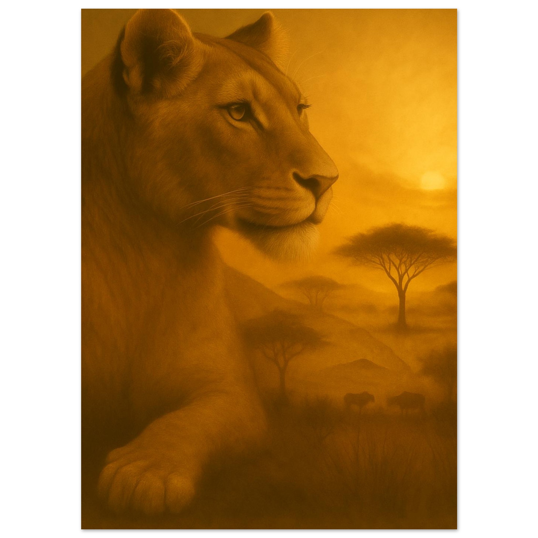 classic semi glossy paper poster, majestic lioness 261cacb6-de19-45e3-918f-ea0bc27ac6dc