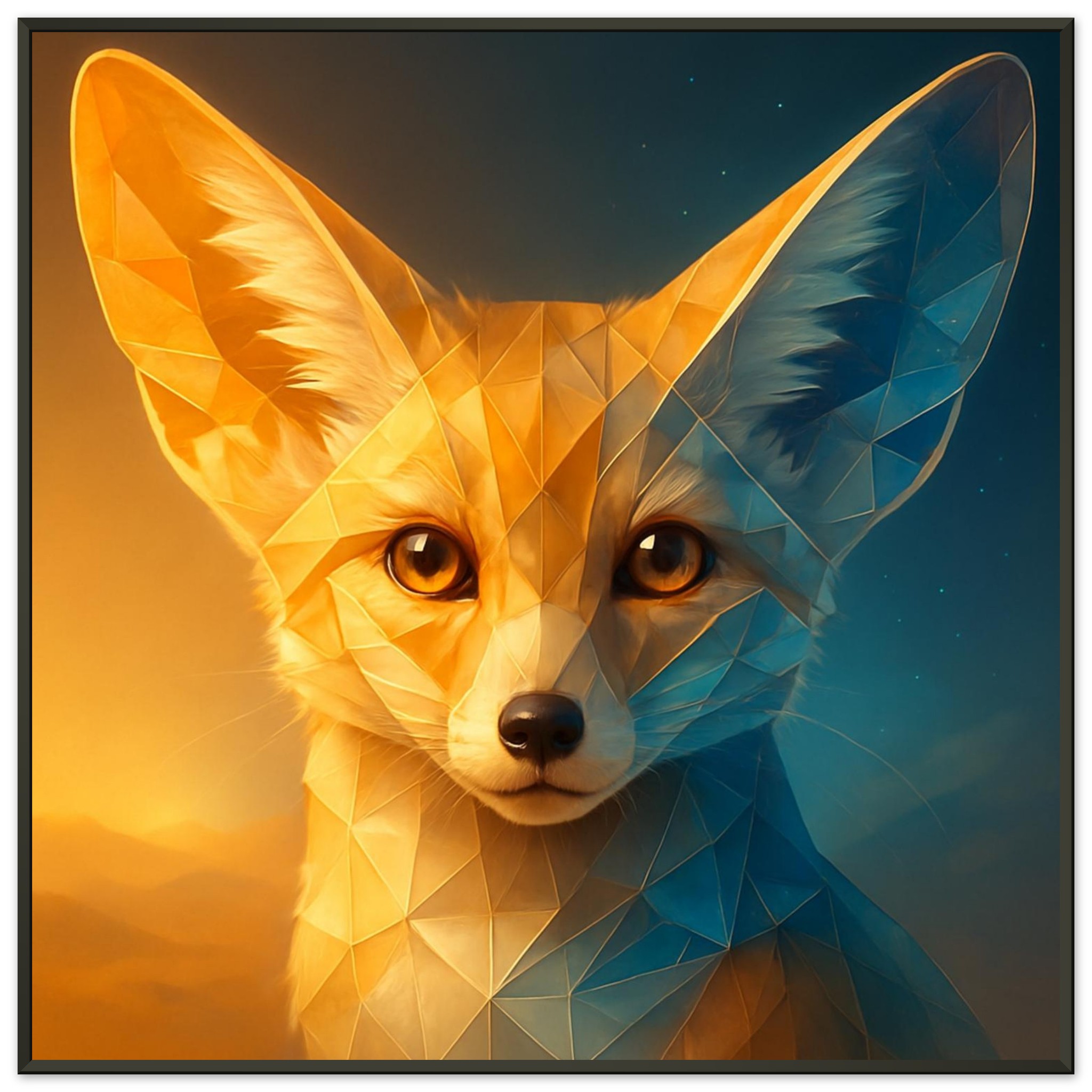 classic semi glossy paper metal framed poster fennec fox 29728c2a-3b74-416c-b4a4-b74fd233c51f