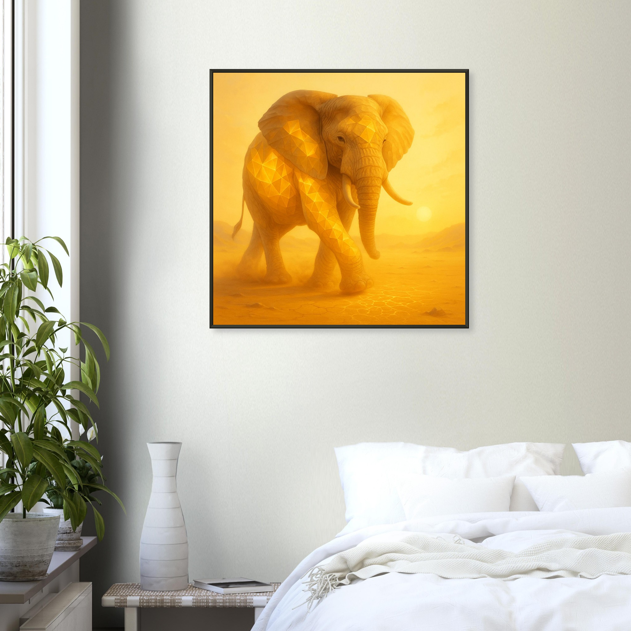 classic semi glossy paper metal framed poster african elephant 2a190d4e-d0ea-4e6d-af51-ec41b10013b7