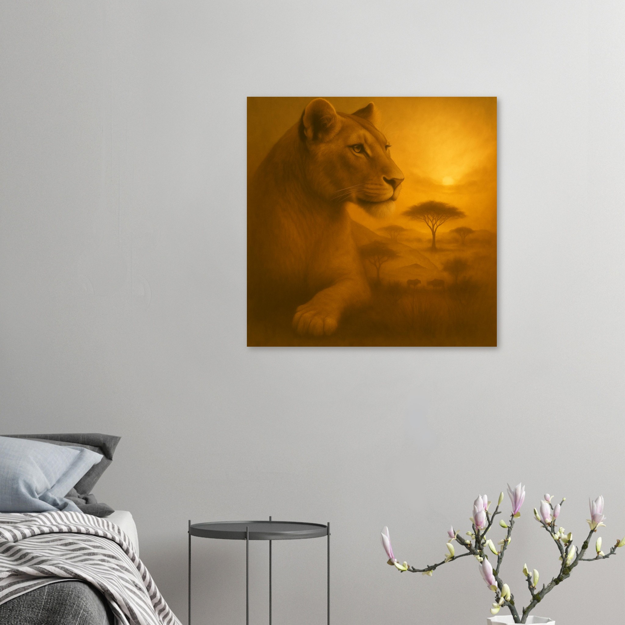 classic semi glossy paper poster, majestic lioness 2b90e222-f338-4121-9d22-a9a0e145a89d