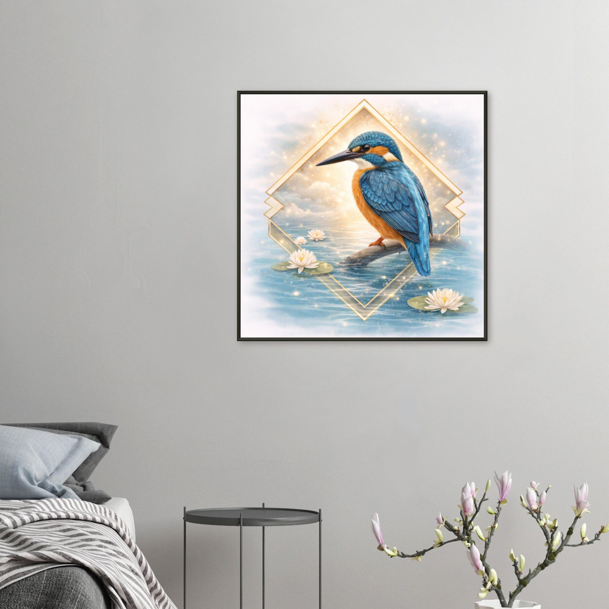 classic semi glossy paper metal framed poster, kingfisher 2c910367-4928-4888-8509-bb7767d1252f