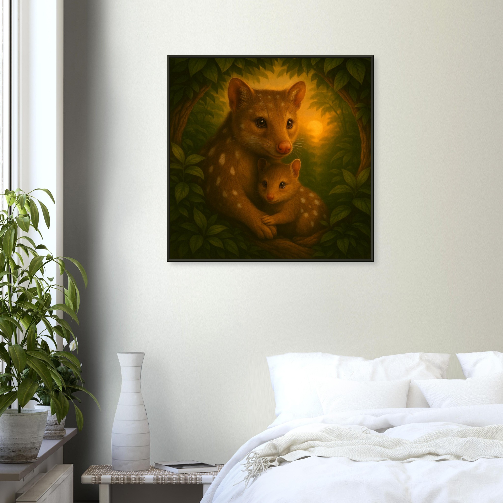 classic semi glossy paper metal framed poster quoll mum and joey 2e2be154-0fc7-4d1c-98e2-df0ee2efdccf