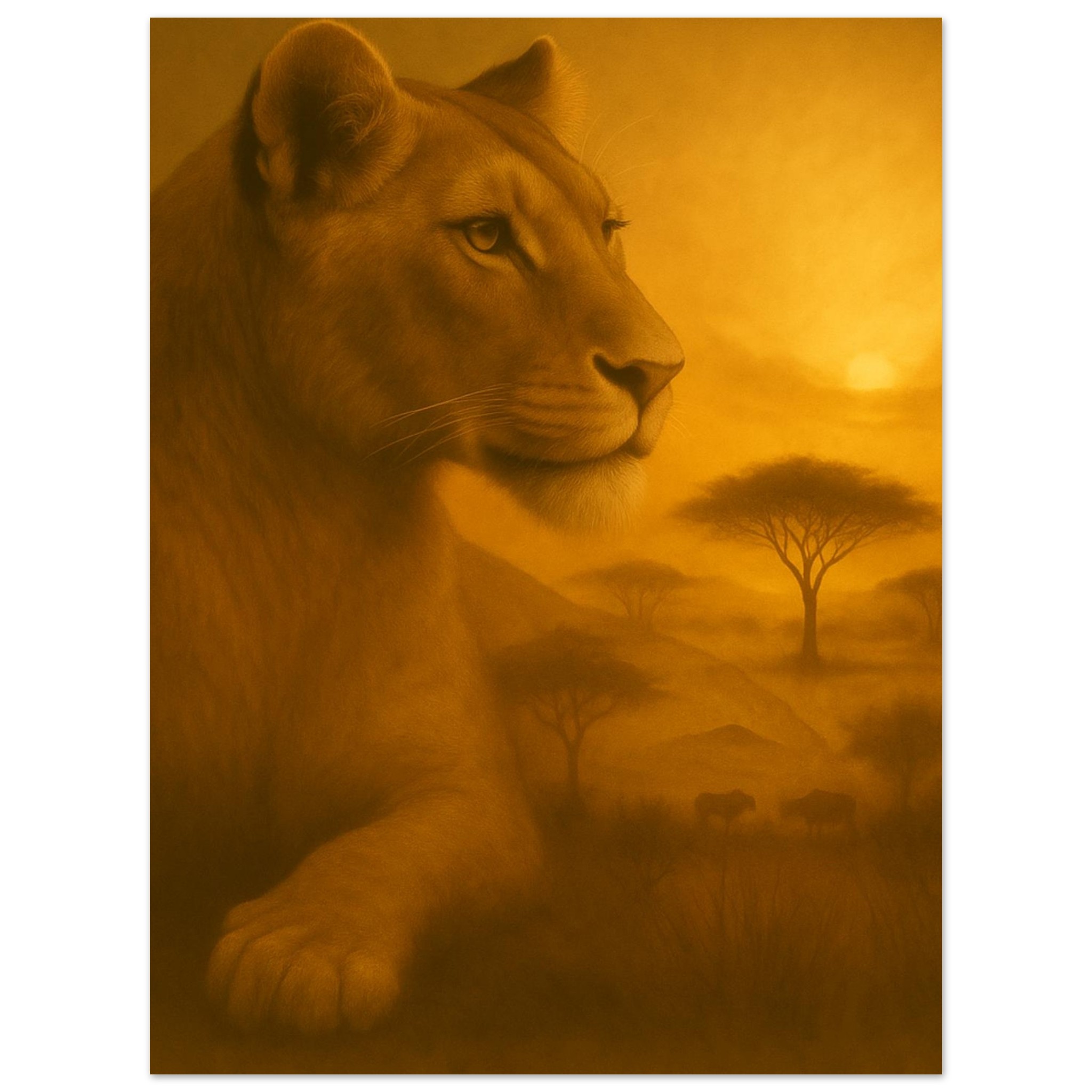 classic semi glossy paper poster, majestic lioness 2e712a5b-2dd4-4674-abcd-eb47ea522086