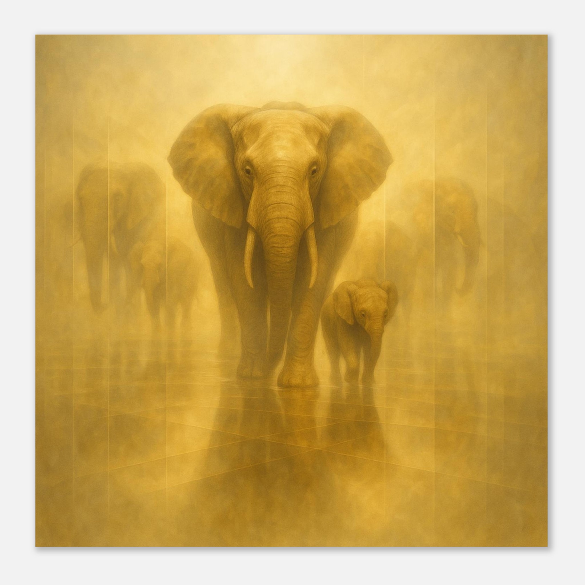 classic semi glossy paper poster elephant and calf 2e9ecfc4-3478-4a07-8470-445bf886bcf5