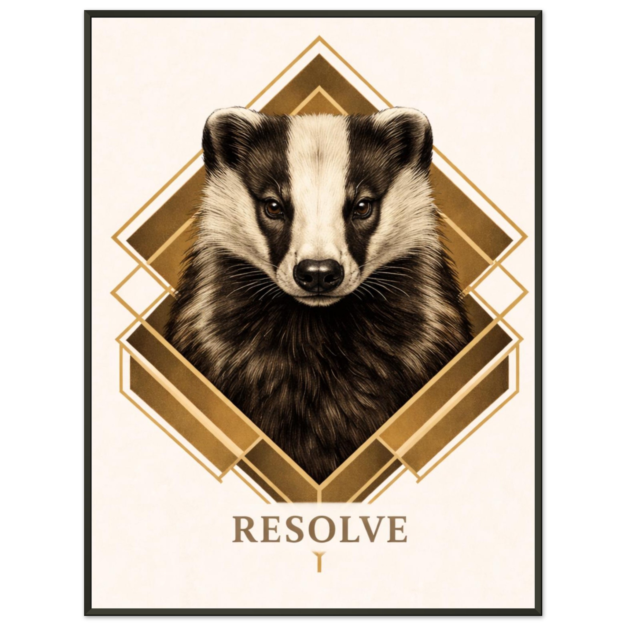 classic semi glossy paper metal framed poster badger wall art 2f6a2ac7-c4c5-4227-945d-104369aa3bfa