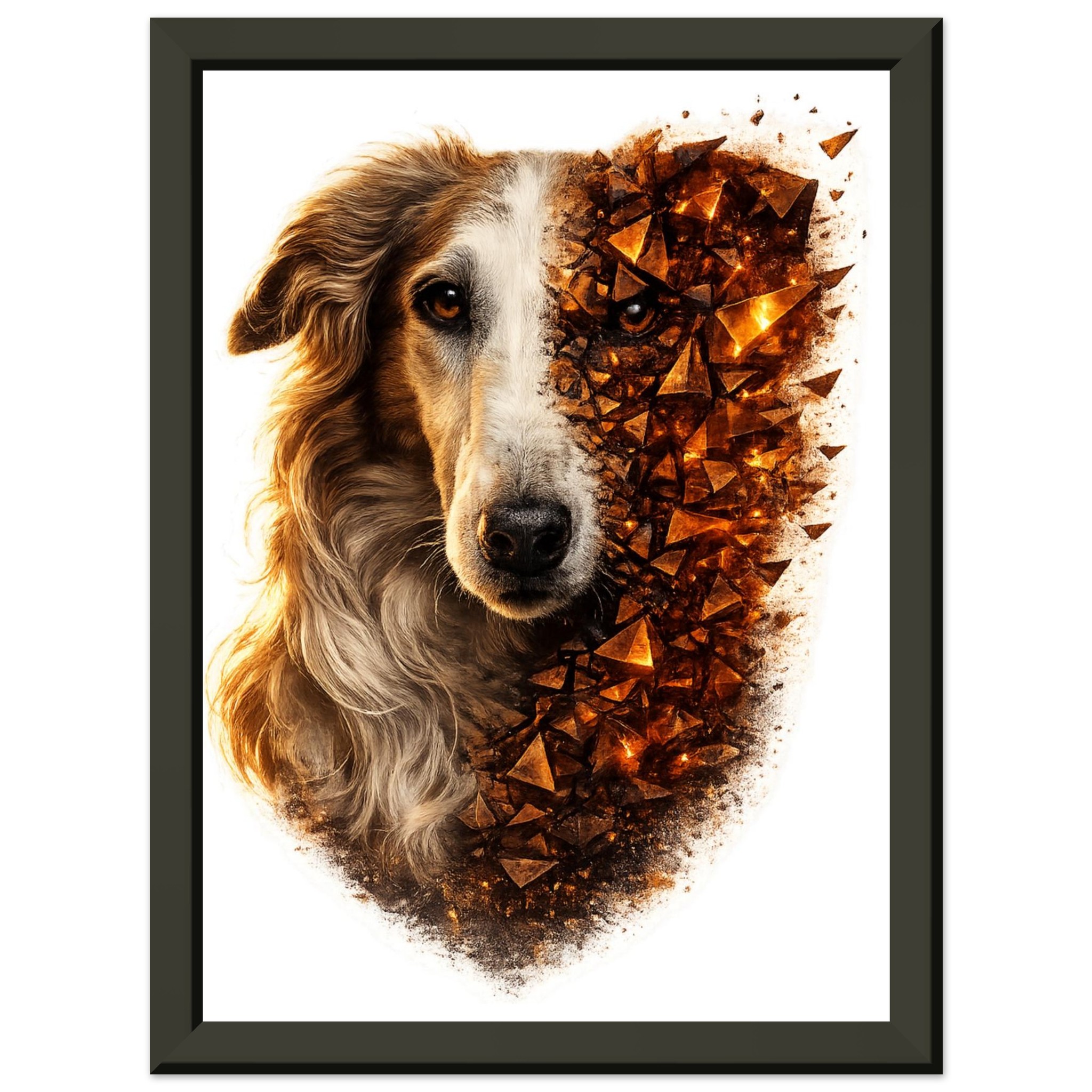 classic semi glossy paper metal framed poster borzoi 2f8b0d54-9390-47c9-8a66-a668dde67b24