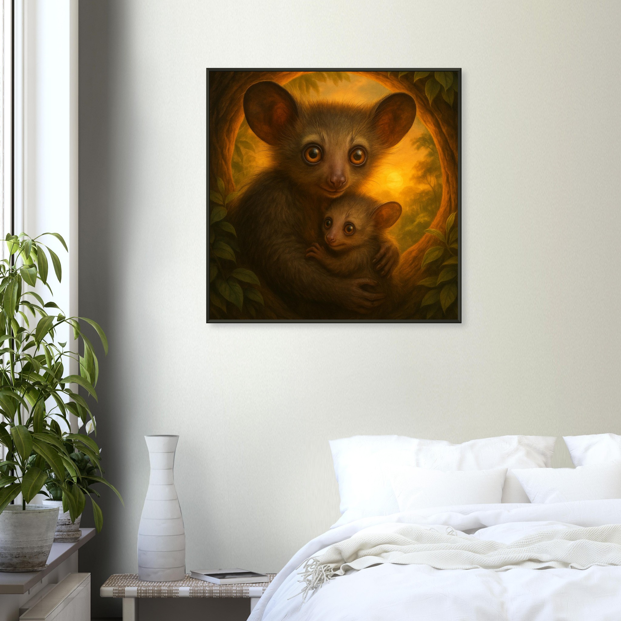 classic semi glossy paper metal framed poster aye aye mother and baby 32574dff-ce95-4cce-b45b-2e99a13ec643