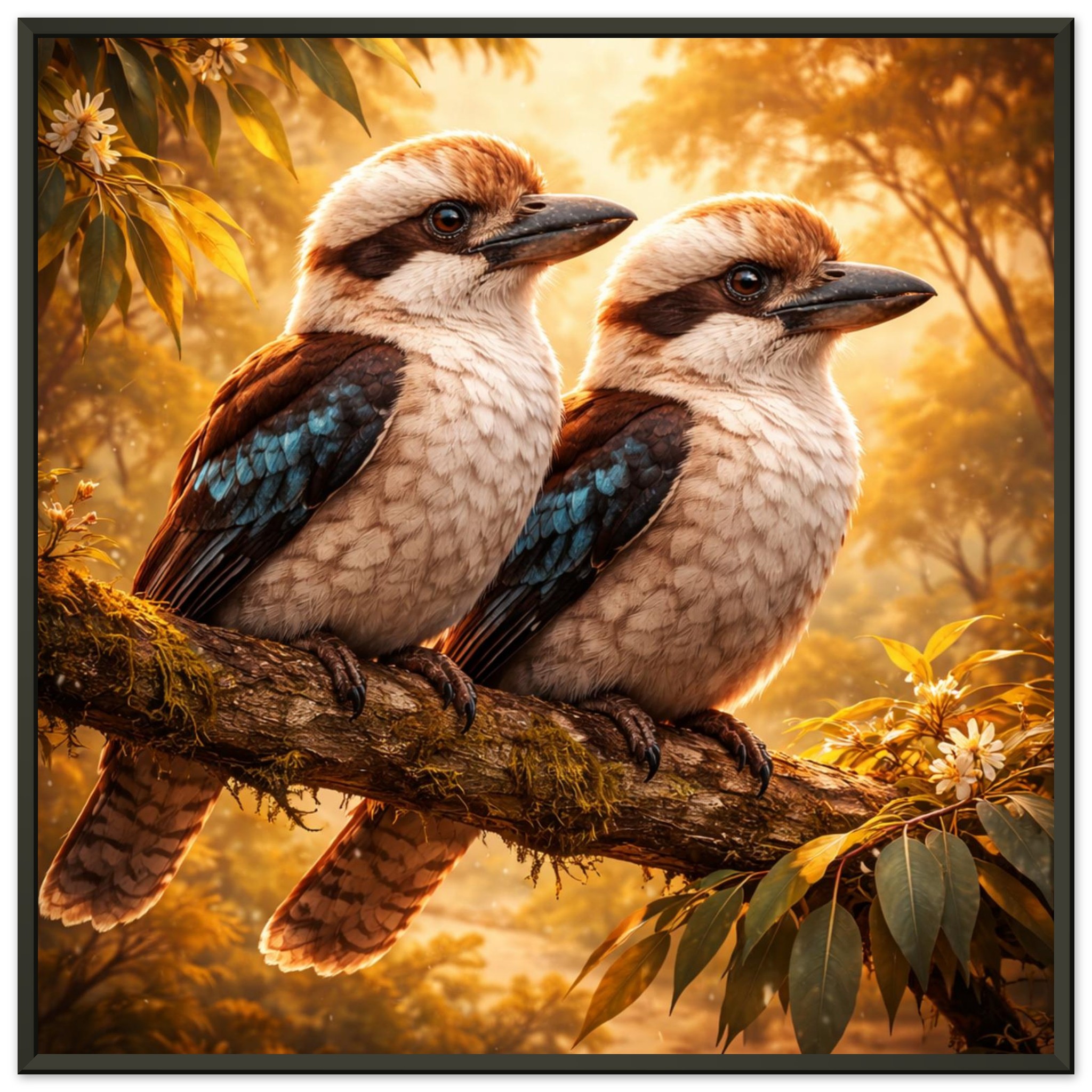 classic semi glossy paper metal framed poster kookaburras 33c496c0-c747-4708-9046-f13a33e071a3
