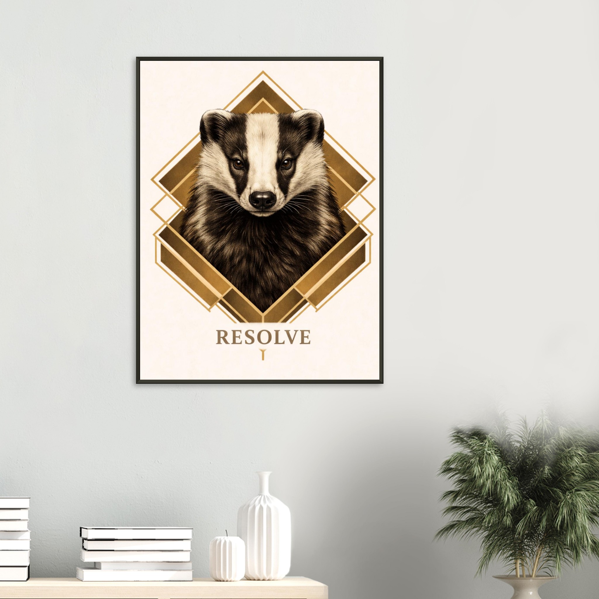 classic semi glossy paper metal framed poster badger wall art 33d0b3e5-4b27-4806-aac5-76cc0f1f8d25