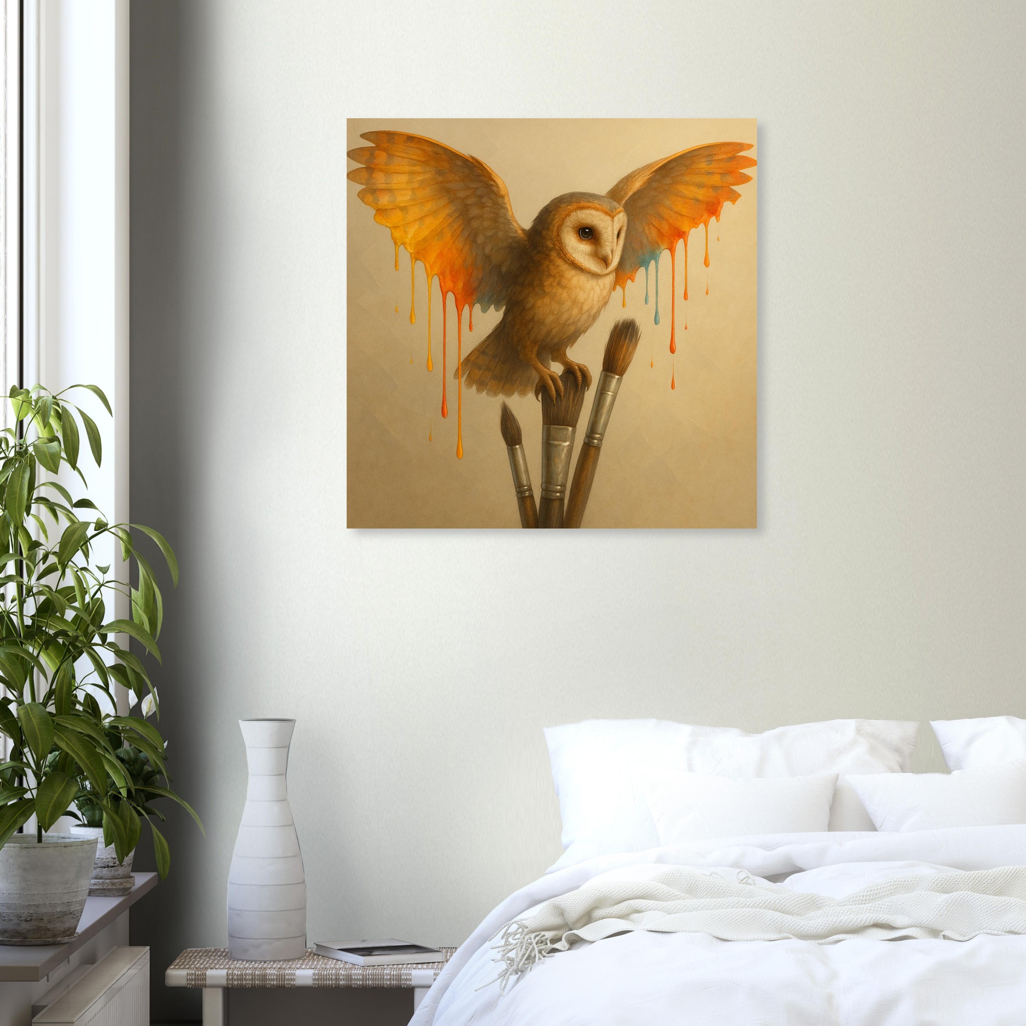 classic semi glossy paper poster, barn owl 33e2c2c0-12cb-42b5-97df-ae6bf03749b4