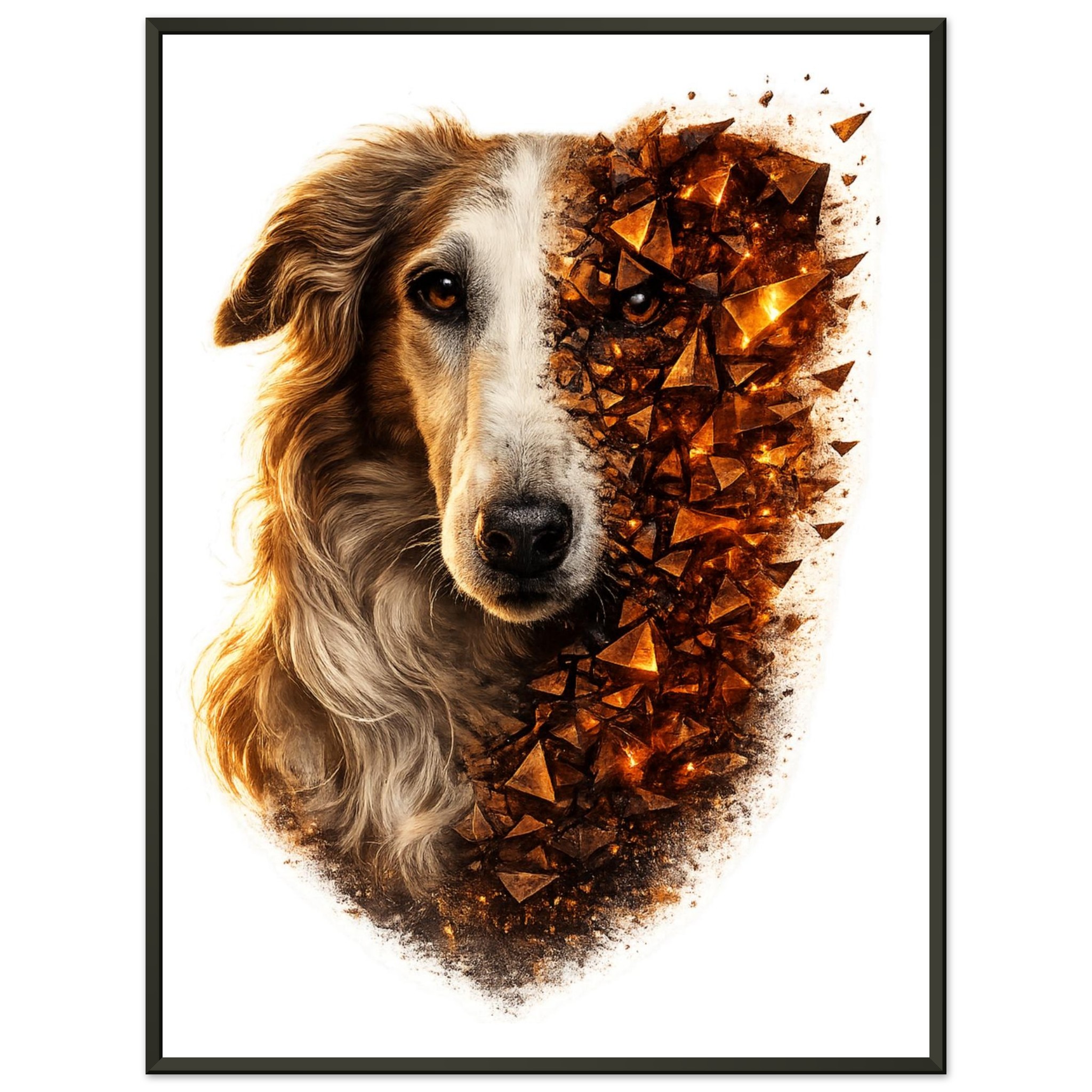 classic semi glossy paper metal framed poster borzoi 3853b9ac-f7a7-41b5-8990-78154b410376
