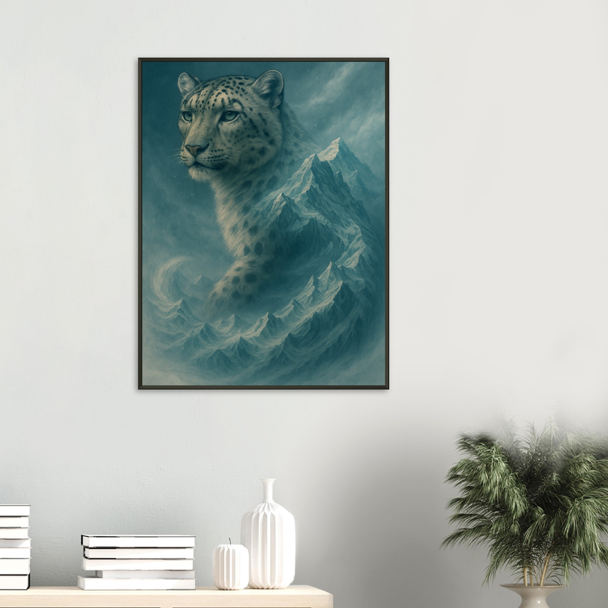classic semi glossy paper metal framed poster snow leopard 38c6a1bd-a4b1-4244-9928-c660b0b92e29