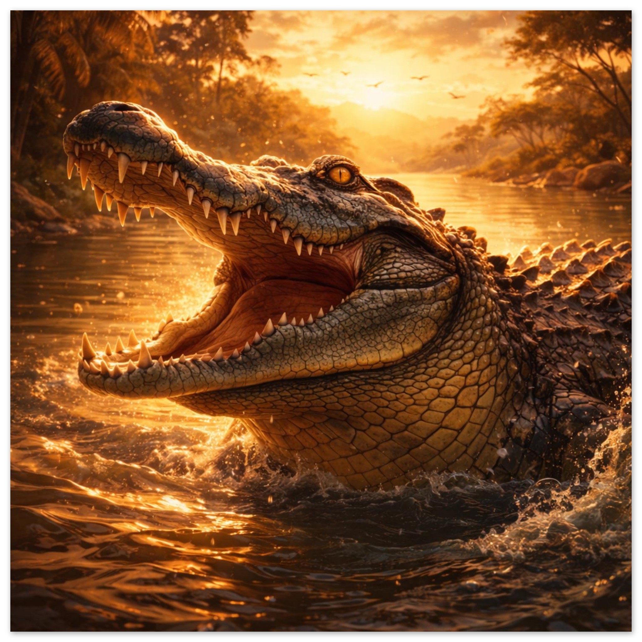 classic semi glossy paper poster crocodile 39584cff-7a5f-4f2b-83dd-b383009145fd
