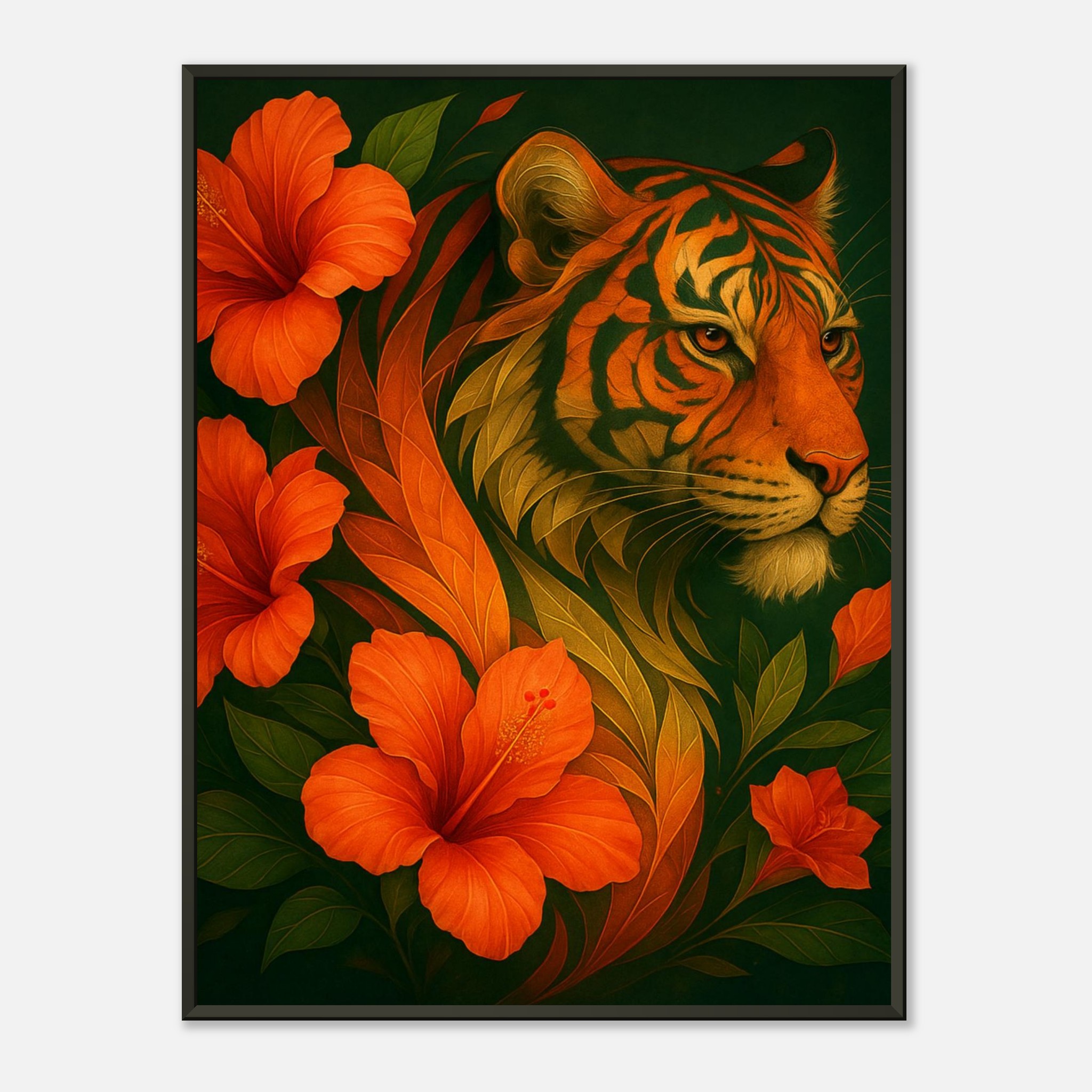 classic semi glossy paper metal framed poster, tiger 39f141a8-ba91-493c-9b10-751b44a0a204