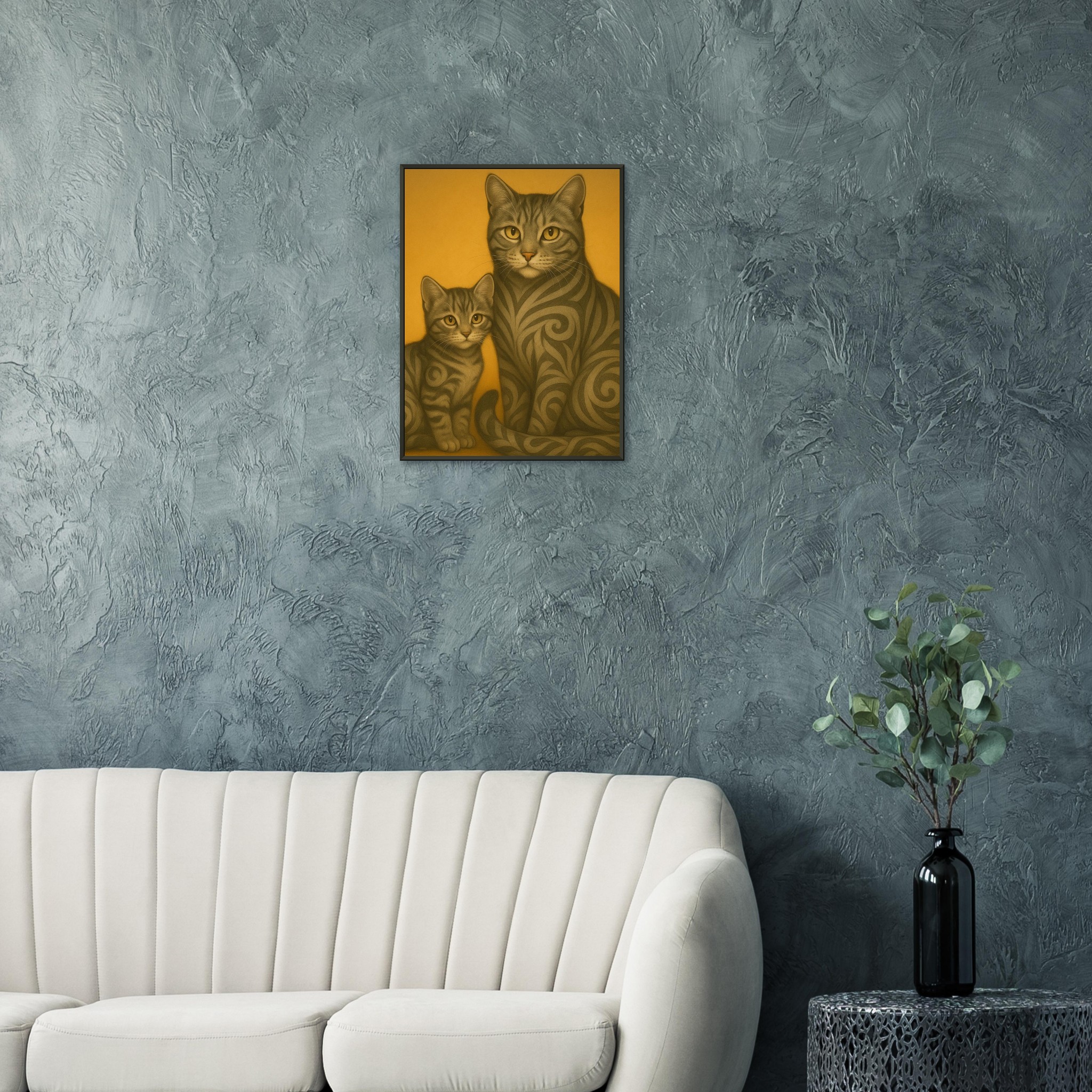 classic semi glossy paper metal framed poster tabby cats 3ad437d6-6477-4c6a-8ceb-2e9f4092c61a