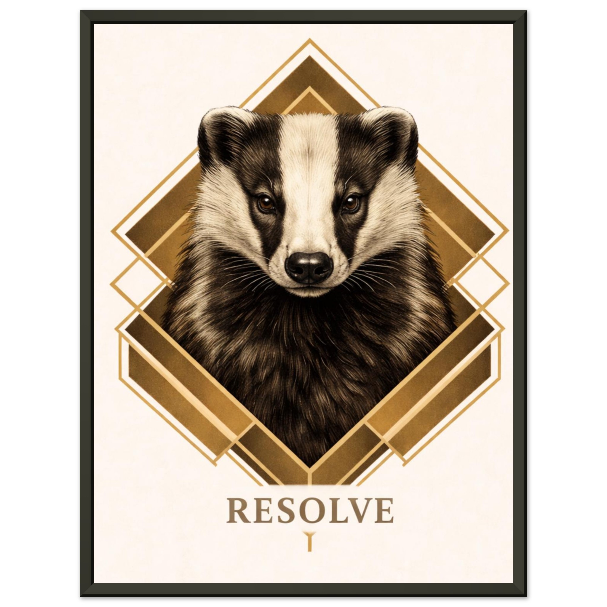 classic semi glossy paper metal framed poster badger wall art 3b7b5a7d-5602-40e5-8bb4-22a70c52d2fa