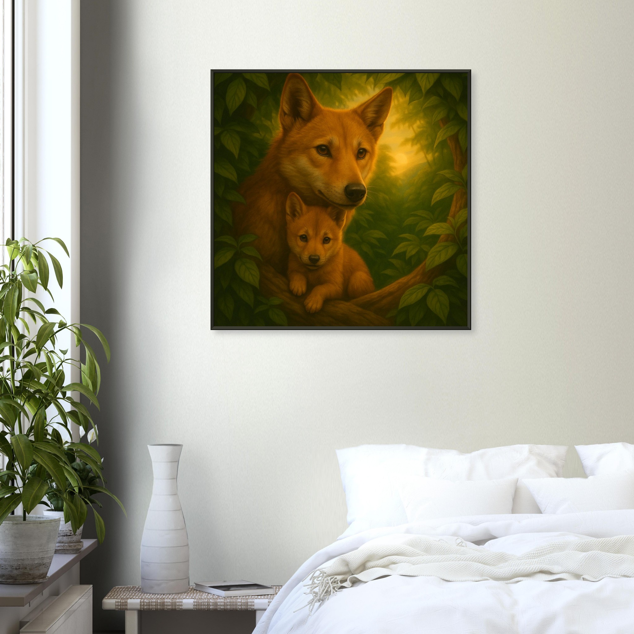 classic semi glossy paper metal framed poster wild canine family 3c450751-5e3f-4b75-a081-52d818828641