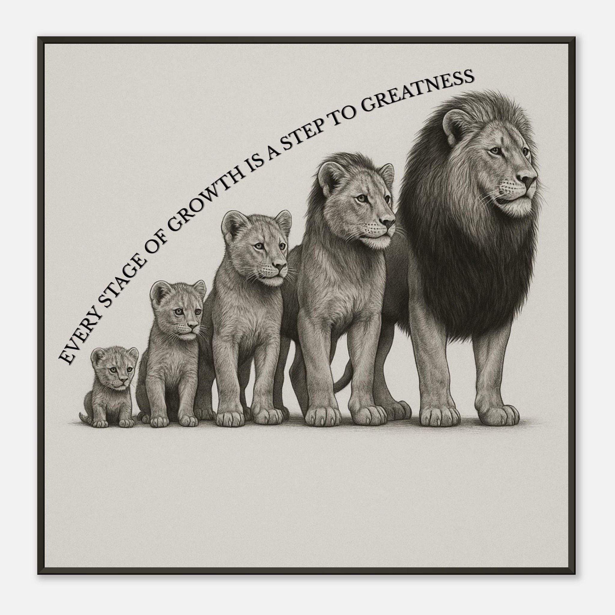 classic semi glossy paper metal framed poster lion growth 3eb871b7-8145-42db-96b5-1febb0d8036c