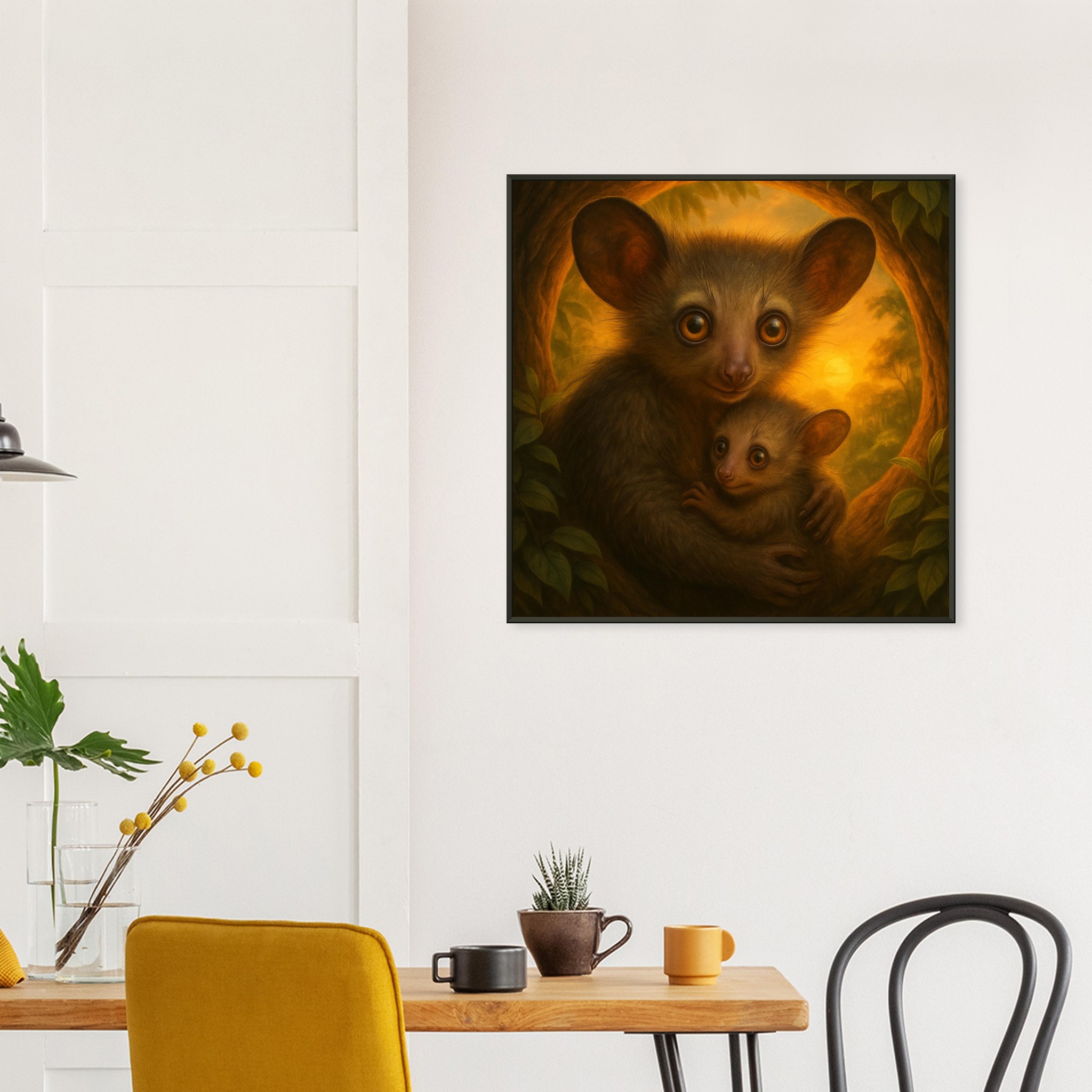 classic semi glossy paper metal framed poster aye aye mother and baby 3f4680f7-6ea9-48d3-ac12-8ac3bbfc8d94