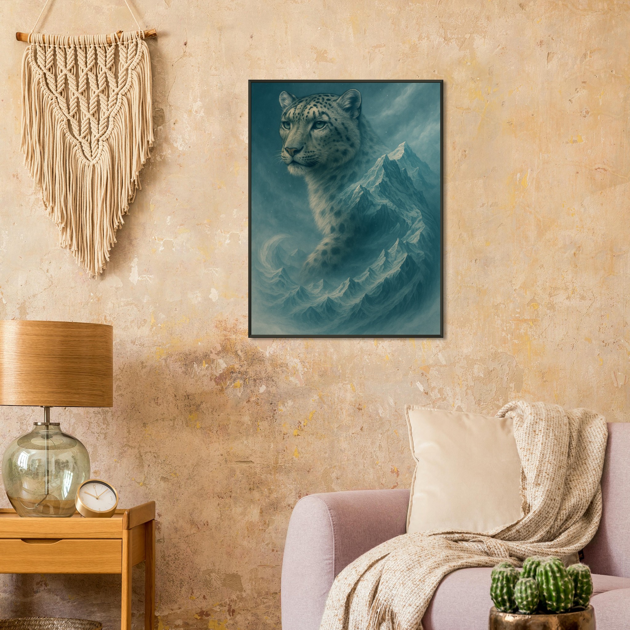classic semi glossy paper metal framed poster snow leopard 3f9dc02a-eaad-4e98-b501-97bb6894892f