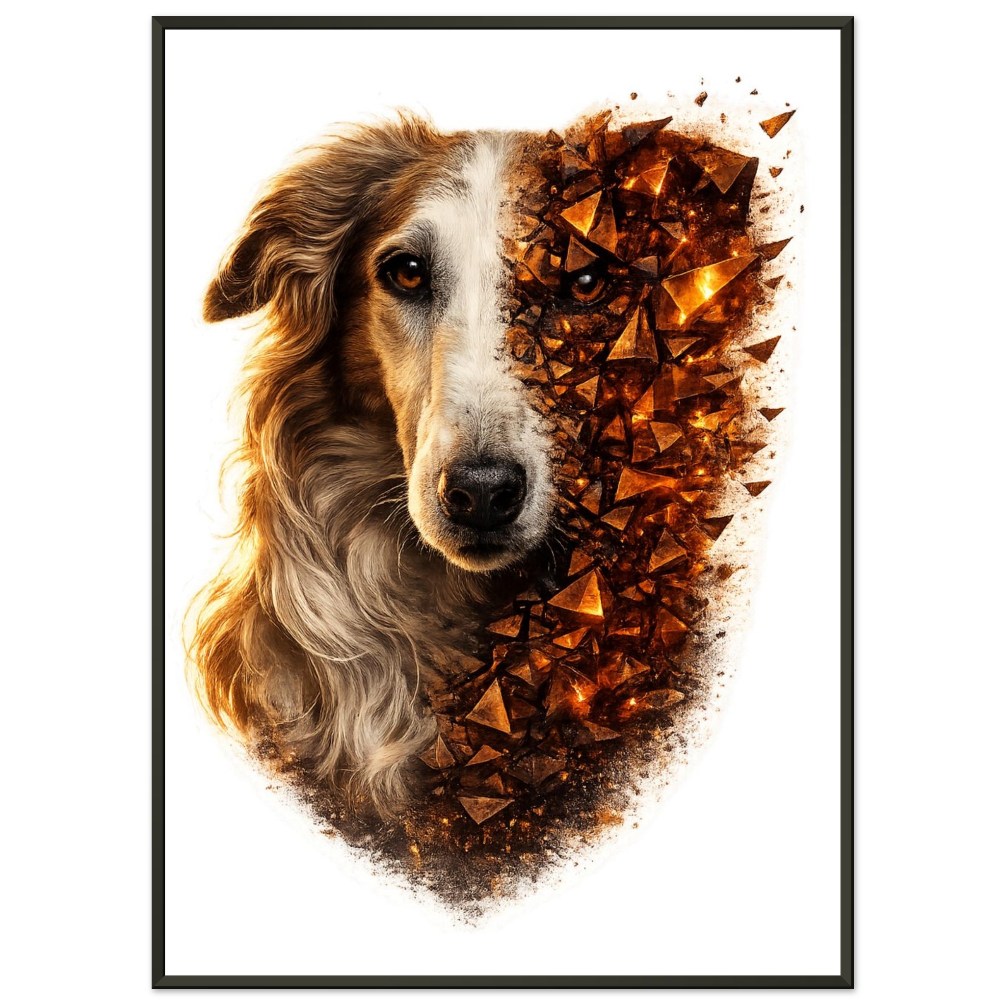 classic semi glossy paper metal framed poster borzoi 3fa61ce1-68d4-461f-a018-5b747693f60c