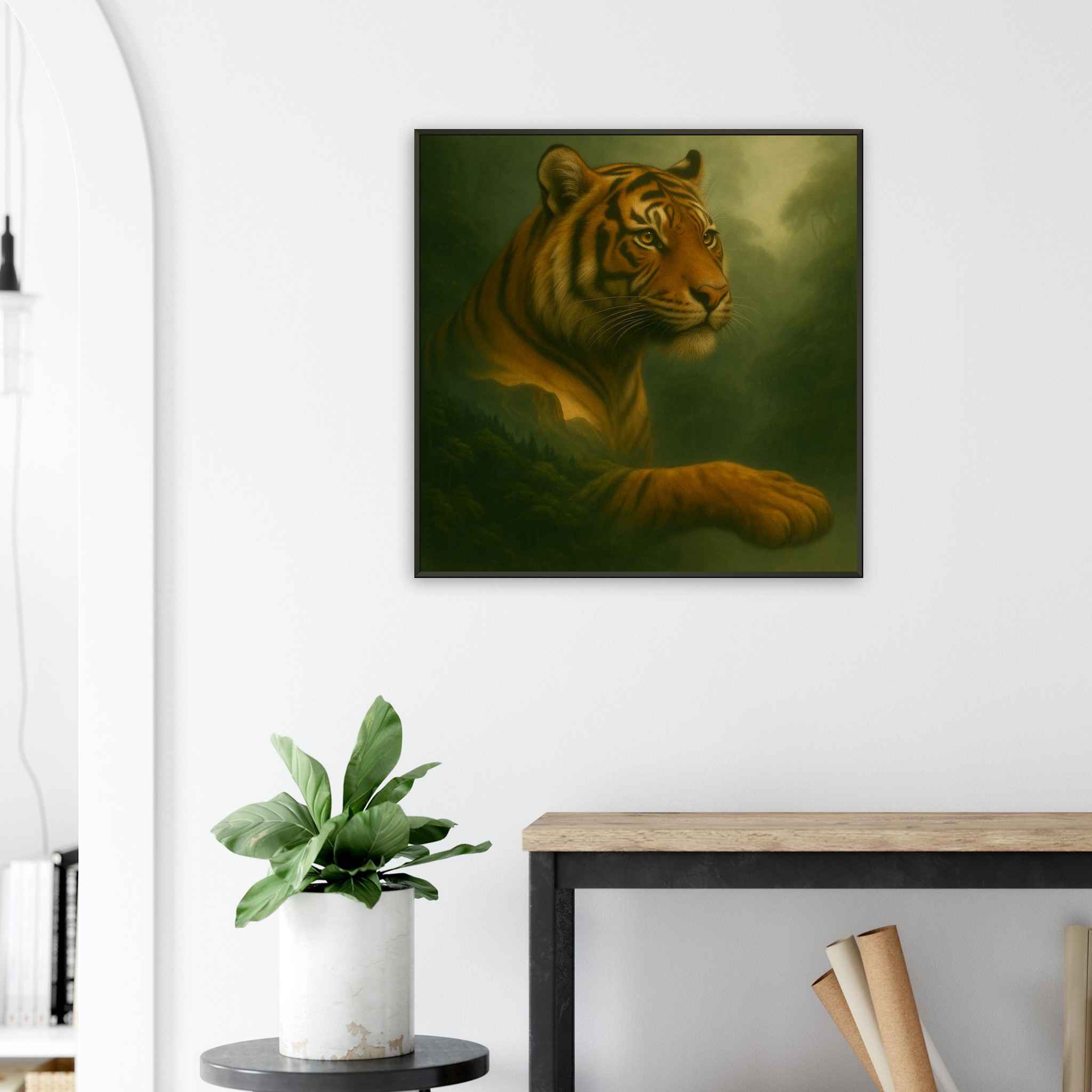 classic semi glossy paper metal framed poster tiger 403dcaa5-eec1-4ca5-8803-c8705abee26f