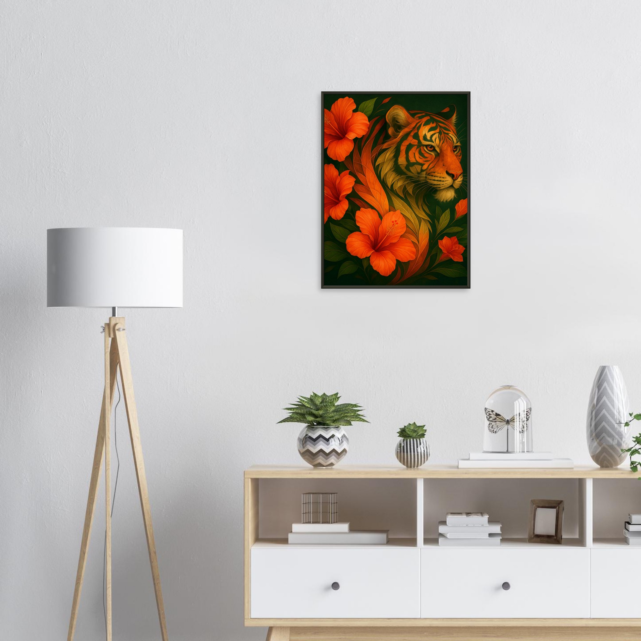 classic semi glossy paper metal framed poster, tiger 43ad2e90-b702-4077-8aa6-5c276b89bd20