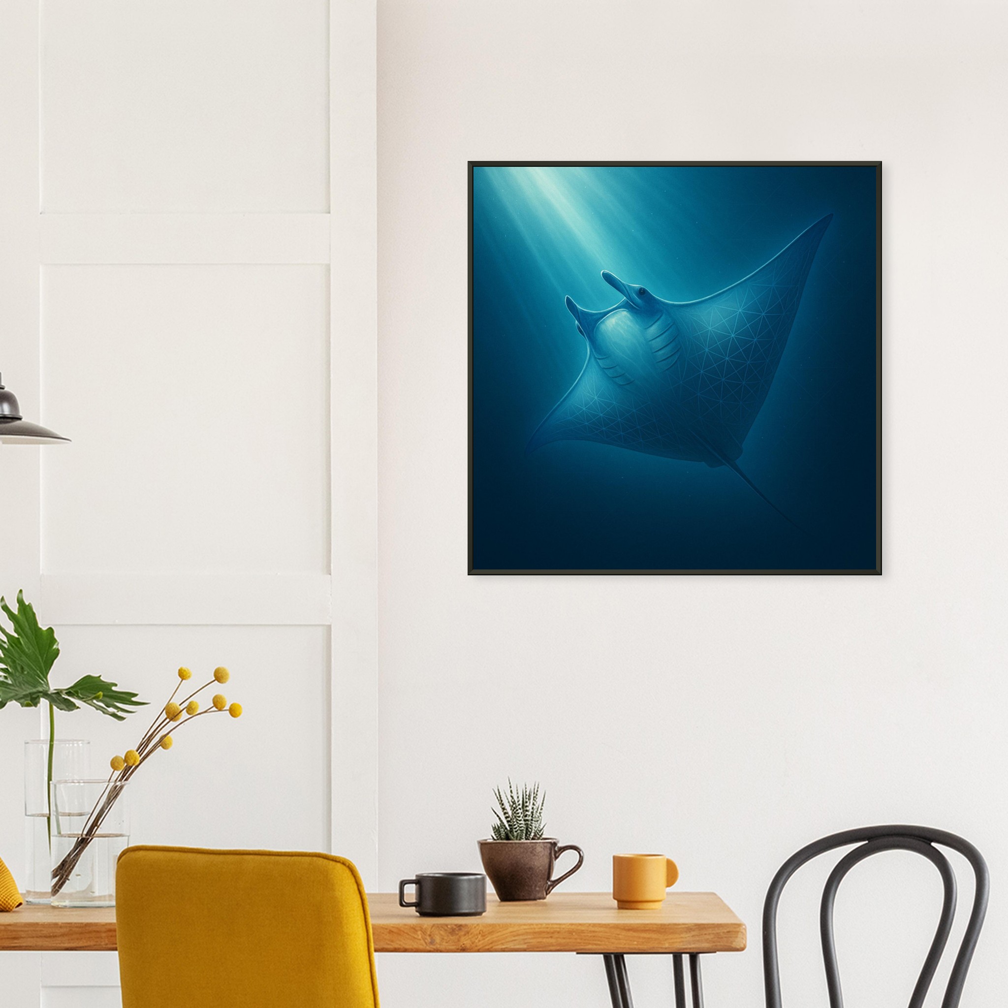 classic semi glossy paper metal framed poster manta ray 43d636f1-8e07-43d1-8302-f2efe4fbec22
